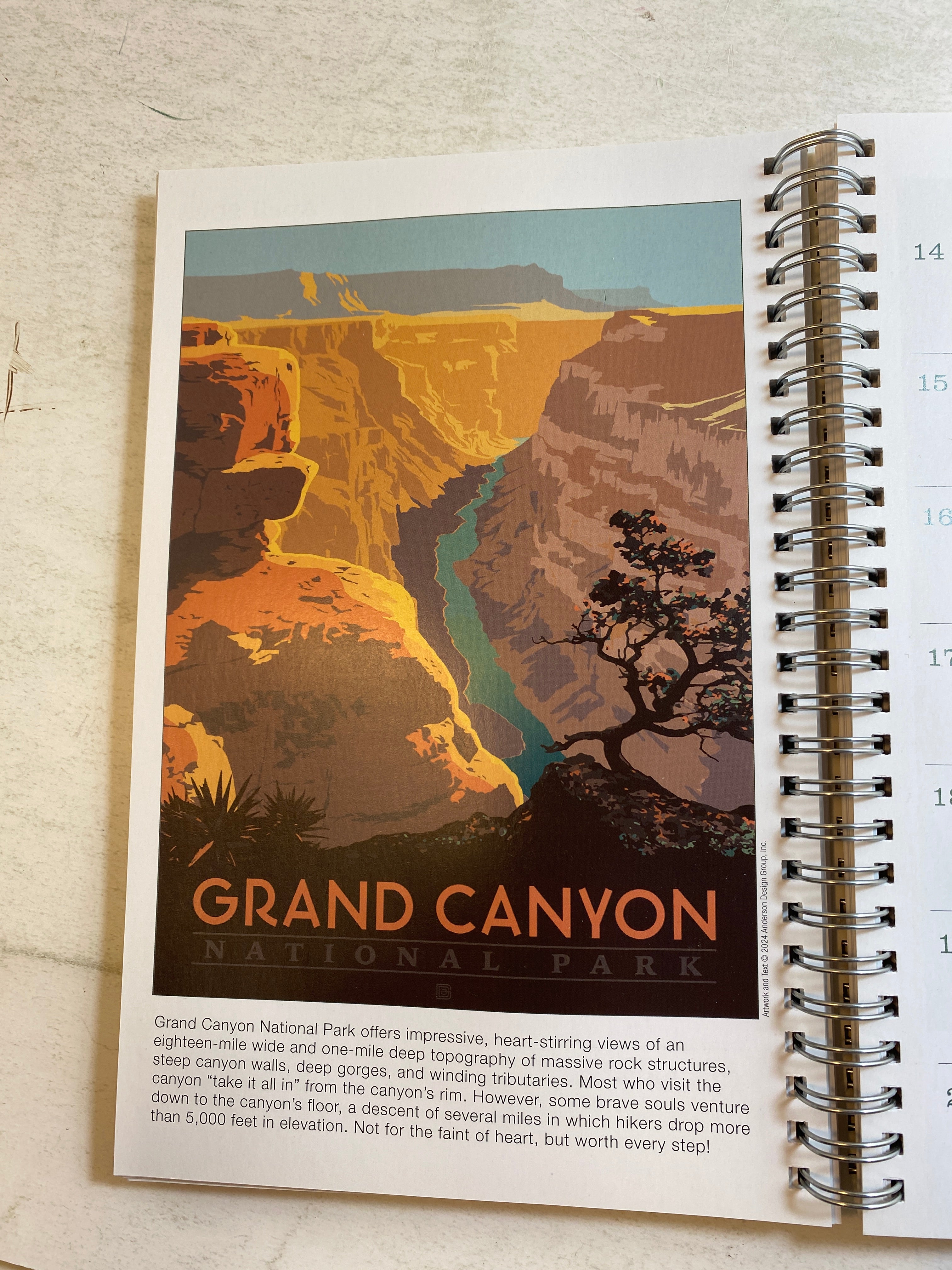 Classic National Park Travel Poster 2025 Calendar/Planner