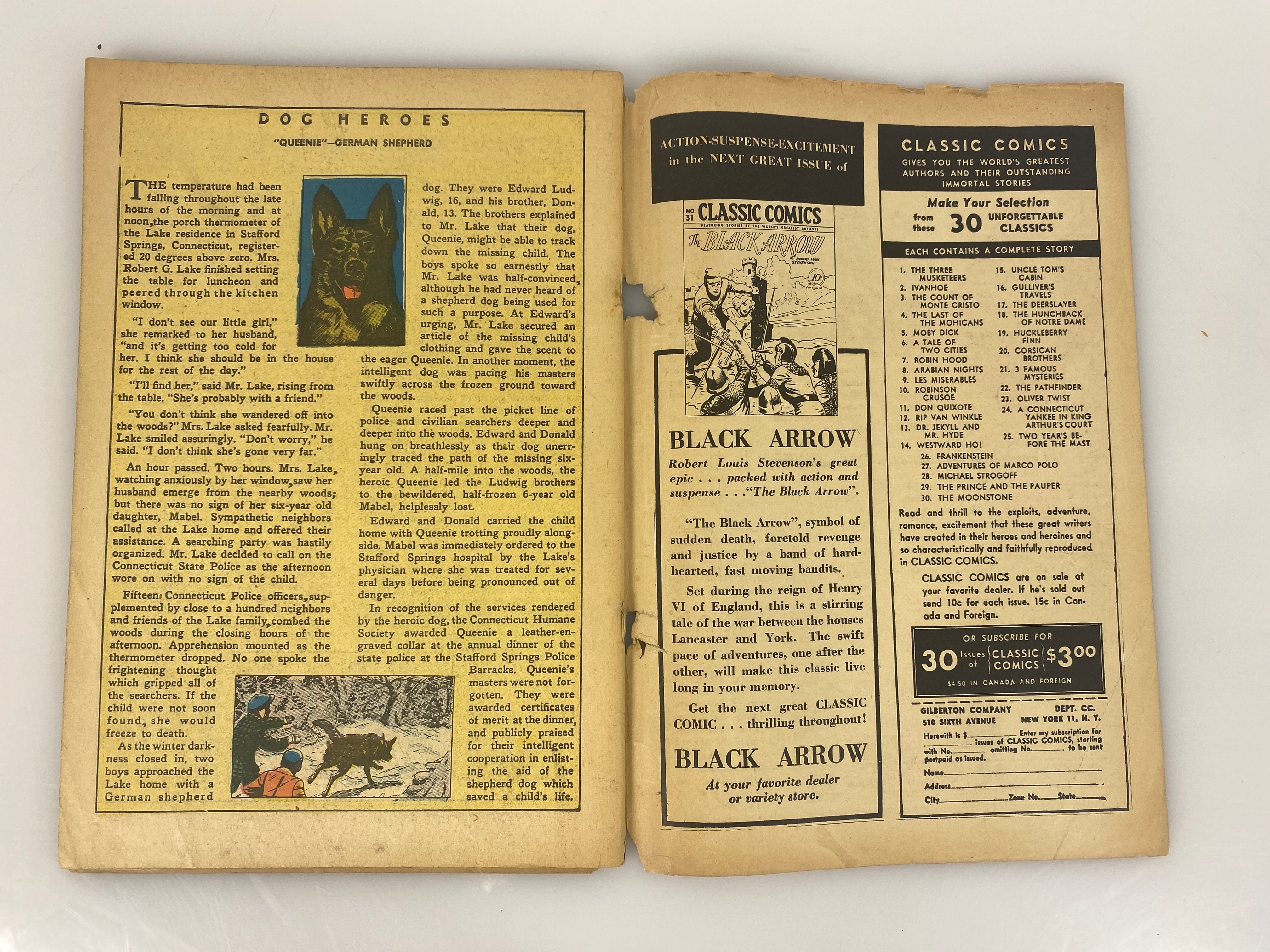 Classics Illustrated Moonstone William Wilke Collins No. 30 1944 HRN30