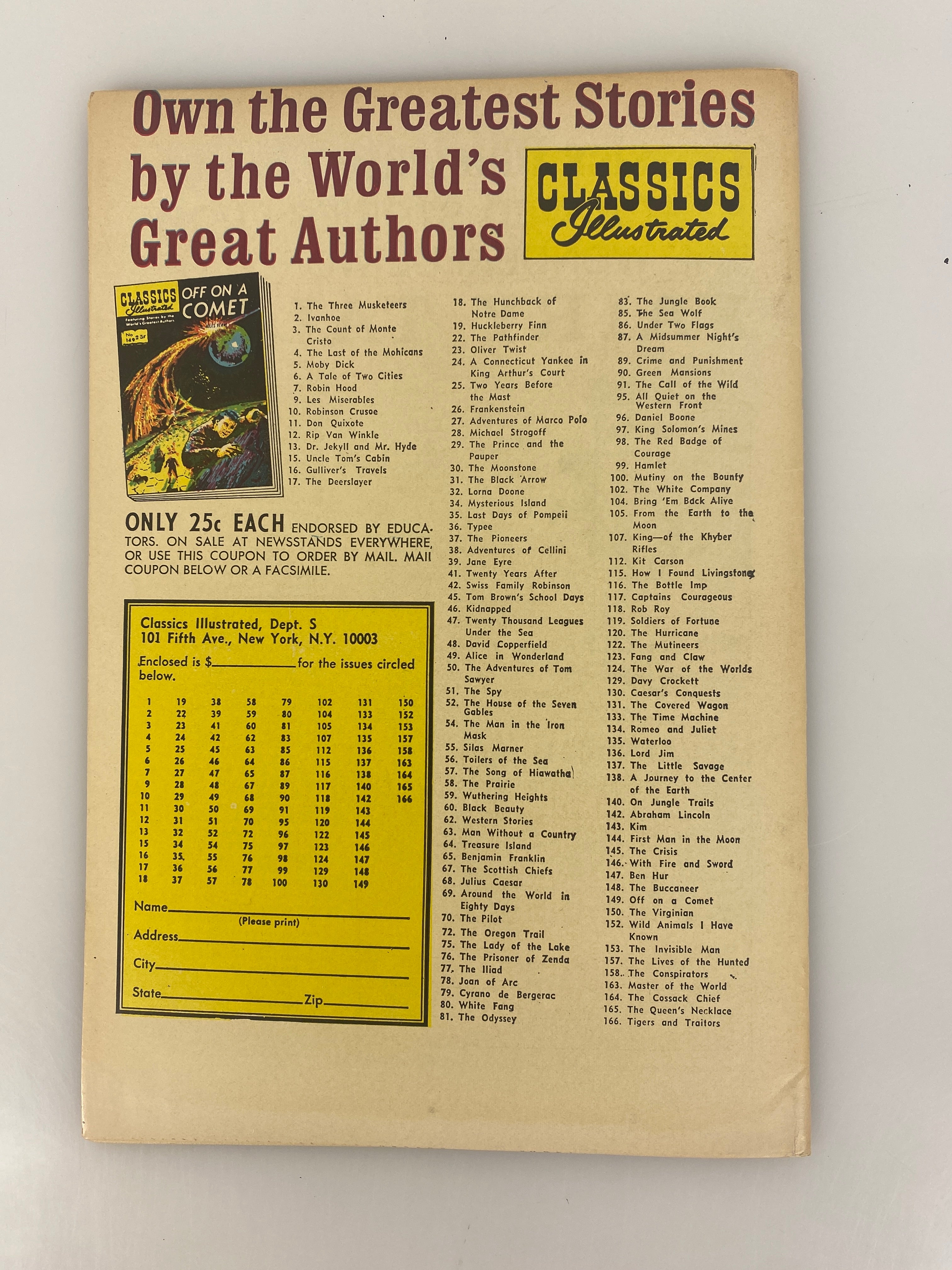 Classics Illustrated The Pioneers James Fenimore Cooper No. 37 1947 HRN 166
