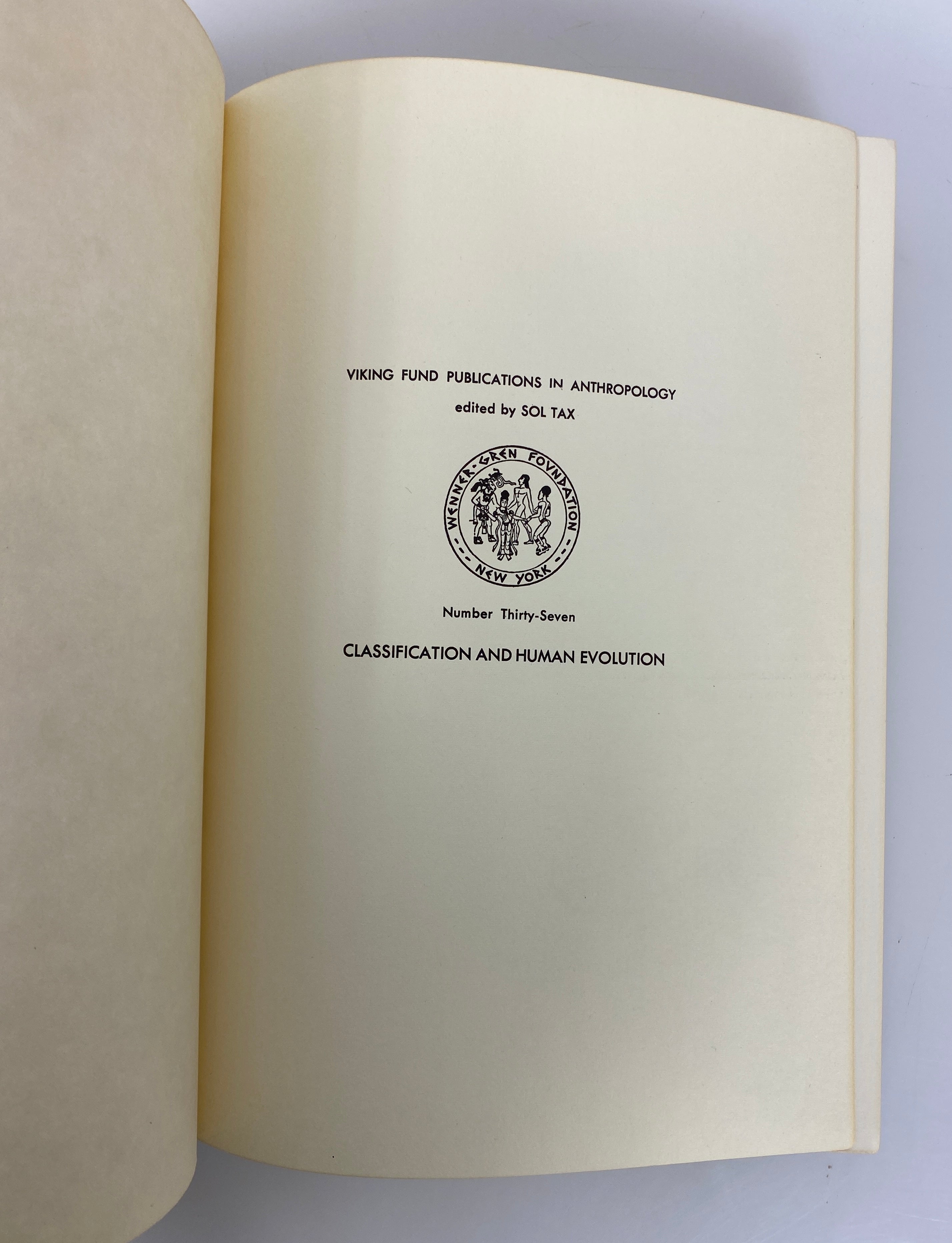 Classification and Human Evolution by Sherwood Washburn 1963 1st Ed HC DJ