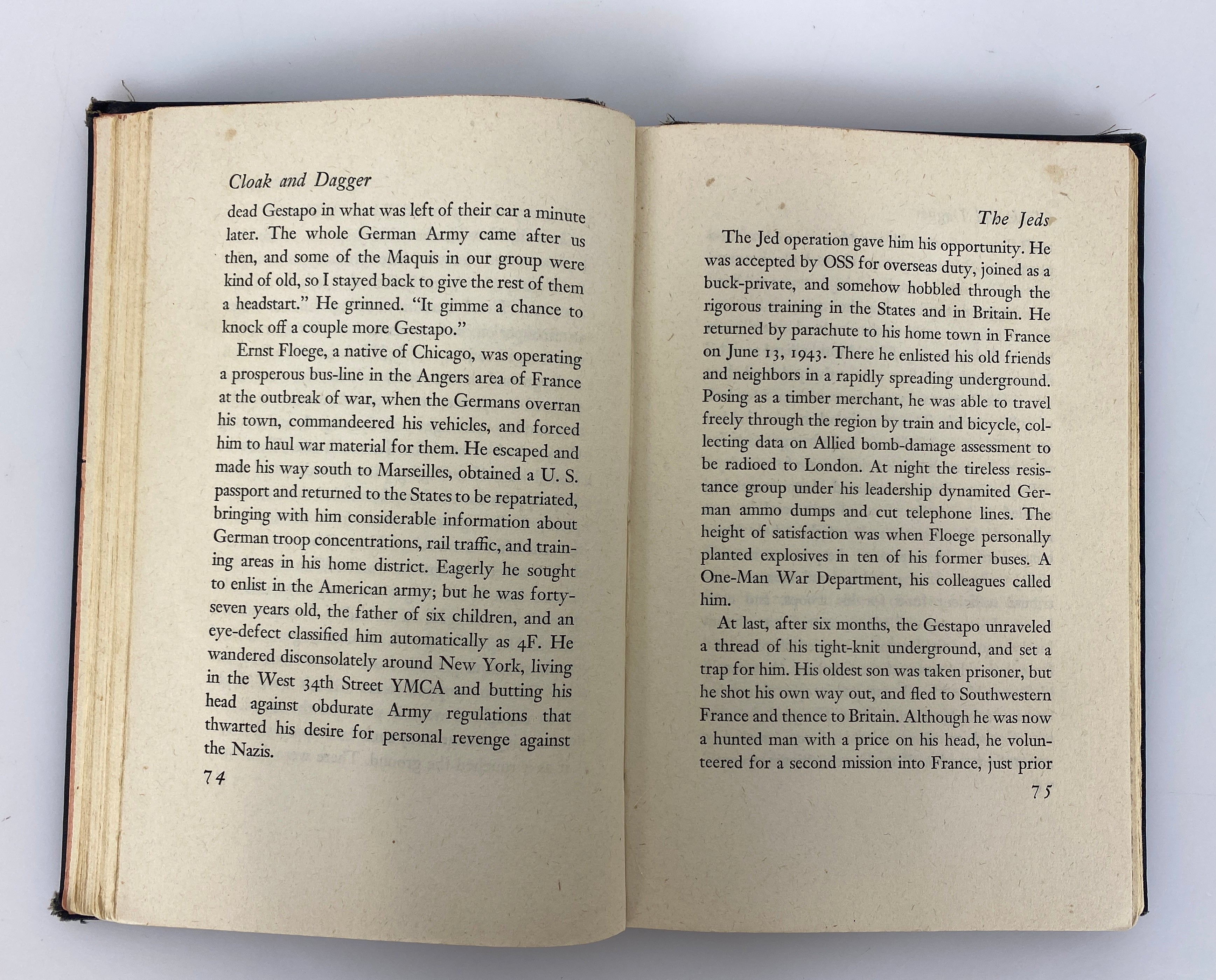 Cloak & Dagger Secret History of OSS by Ford/MacBain 1st Print Ex-Library HC