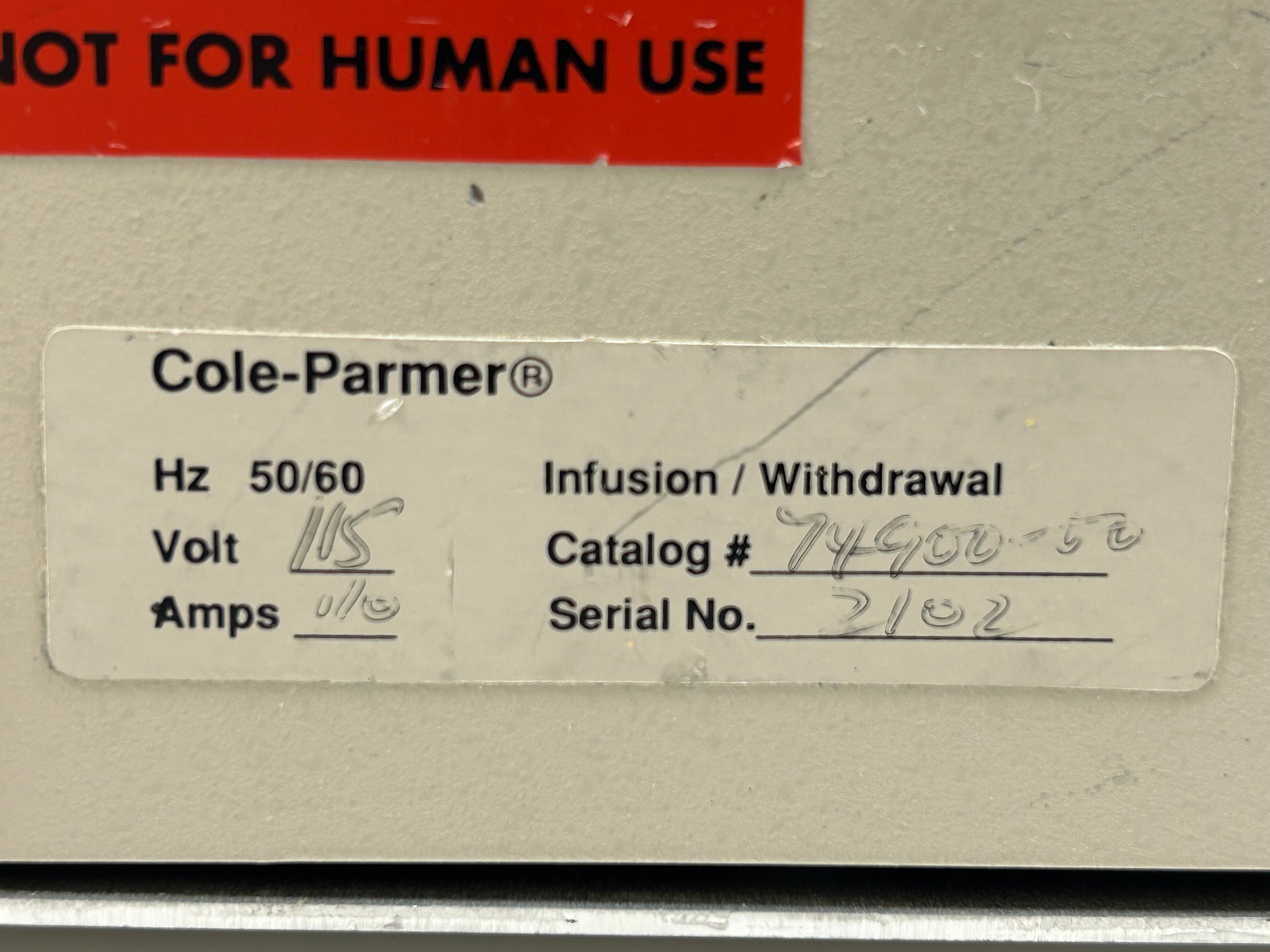 Cole-Parmer 74900 Series Single-Syringe Pump *Untested*