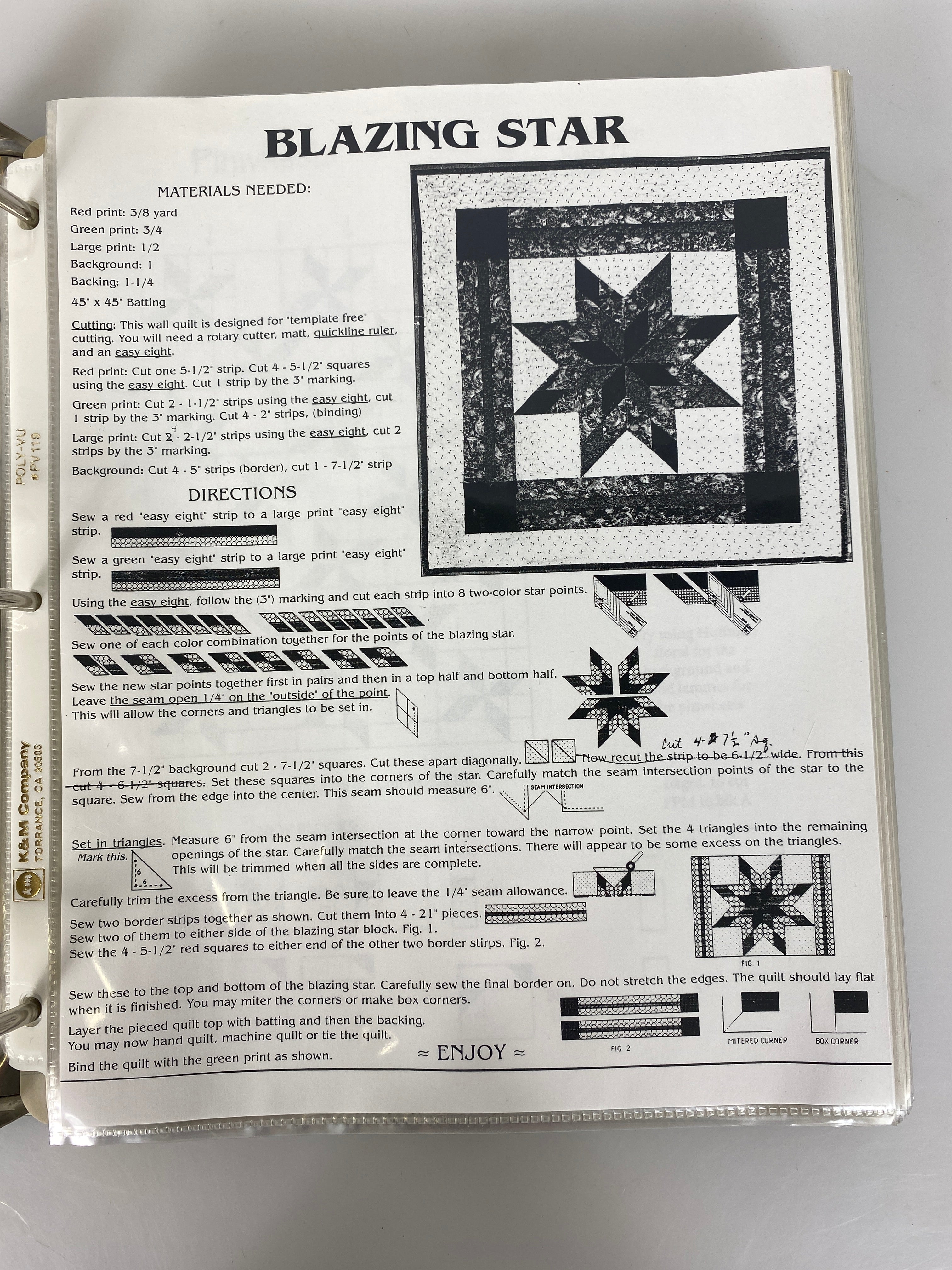 Collection of Vintage Quilt Patterns 1980s