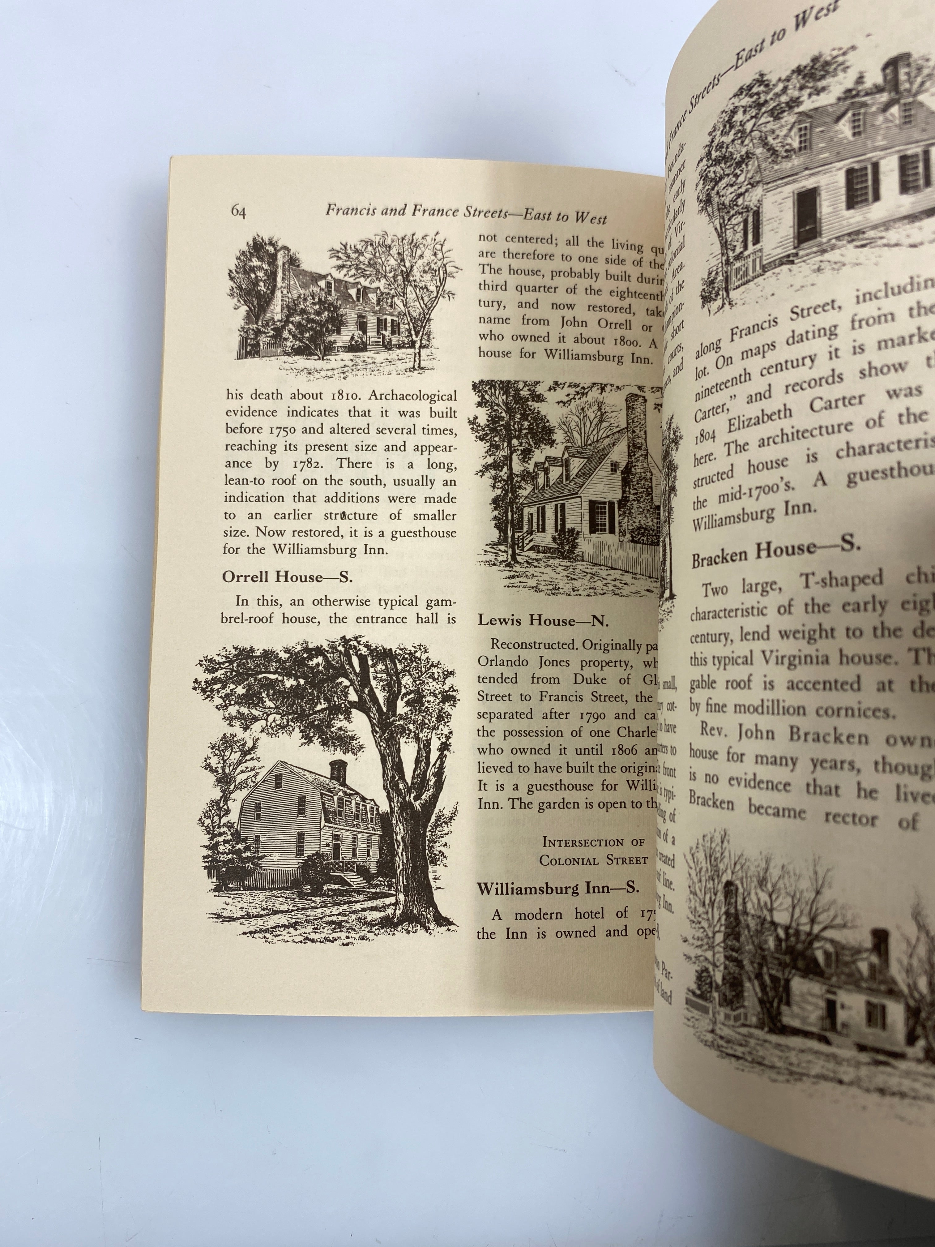Colonial Williamsburg Official Guidebook & Map 1970 SC