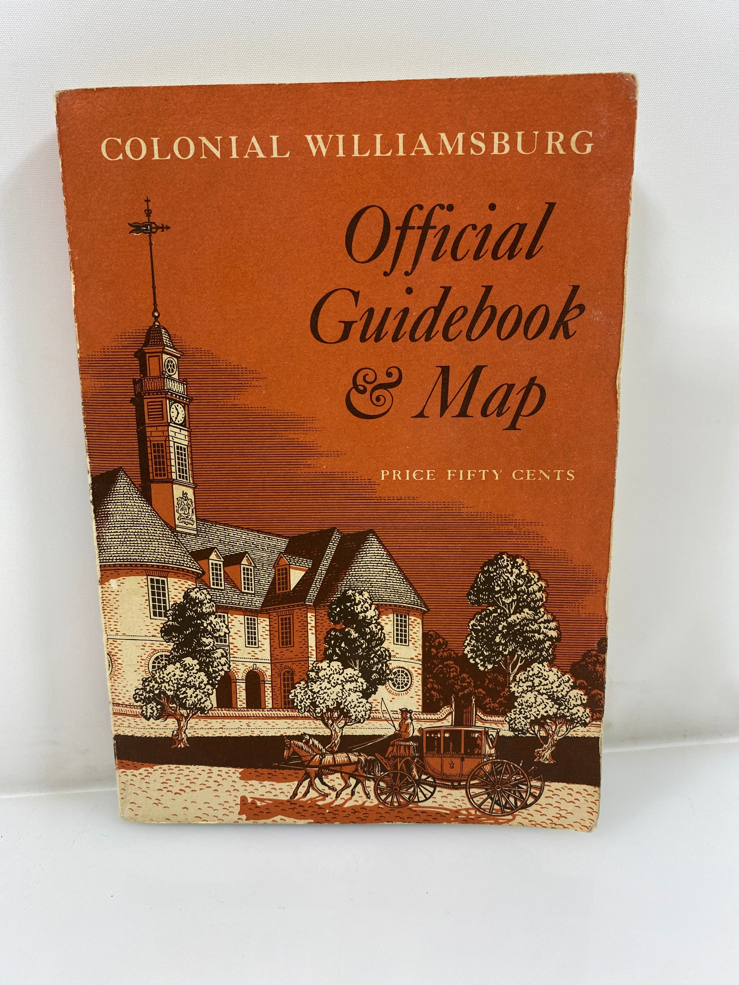 Colonial Williamsburg Official Guidebook & Map 1970 SC