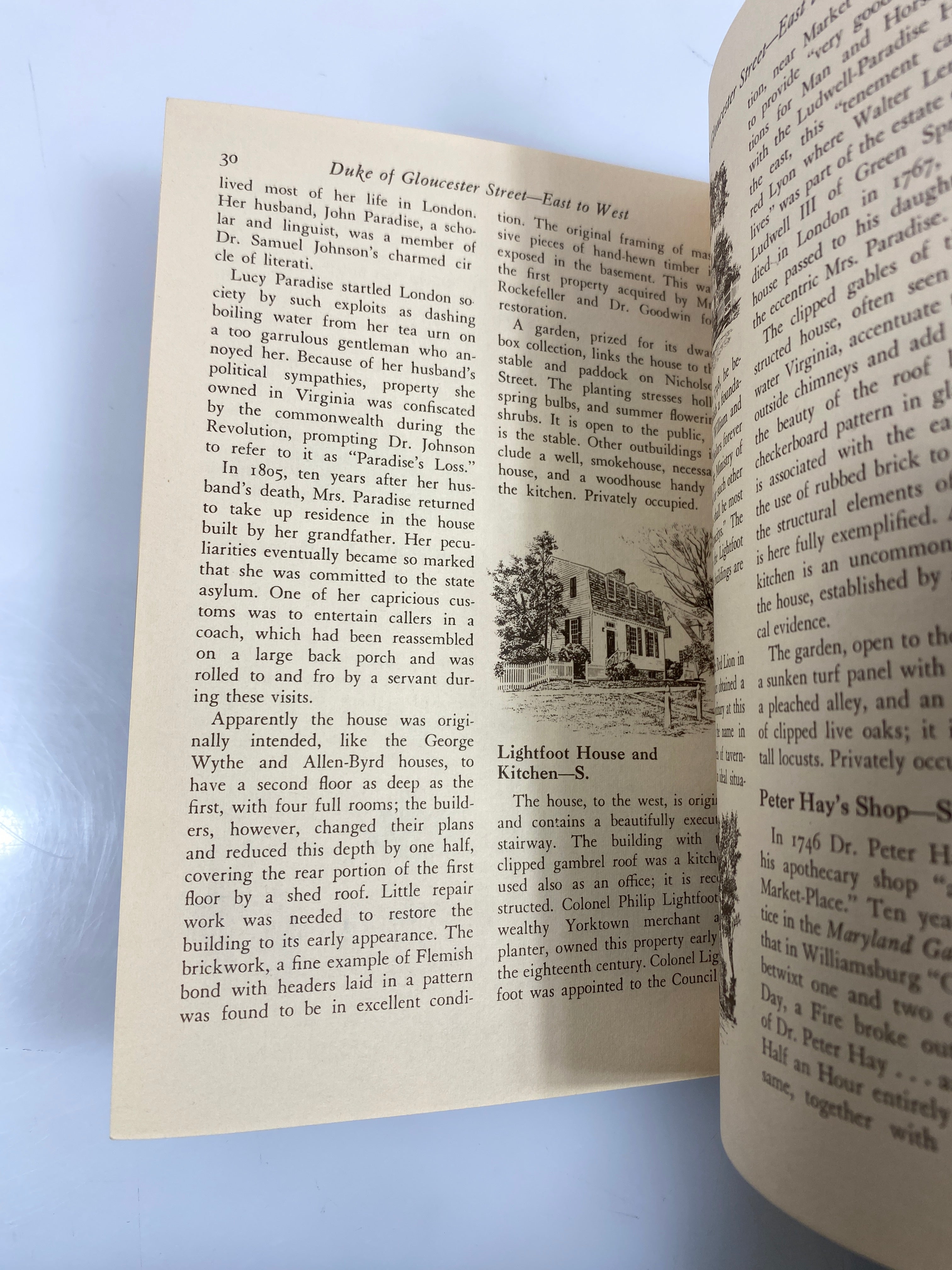 Colonial Williamsburg Official Guidebook & Map 1970 SC