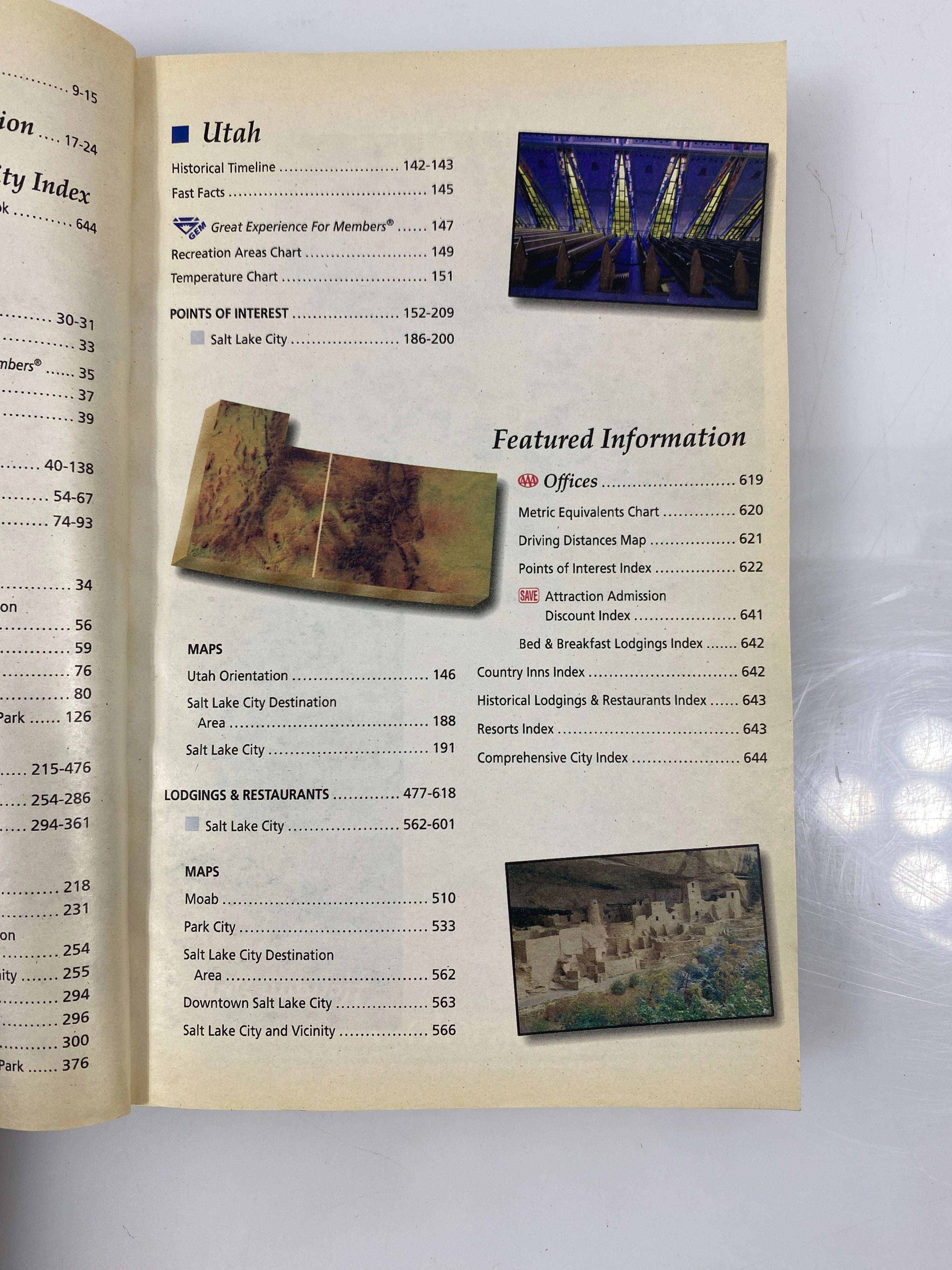 Colorado & Utah TourBook 2009 AAA Publishing SC