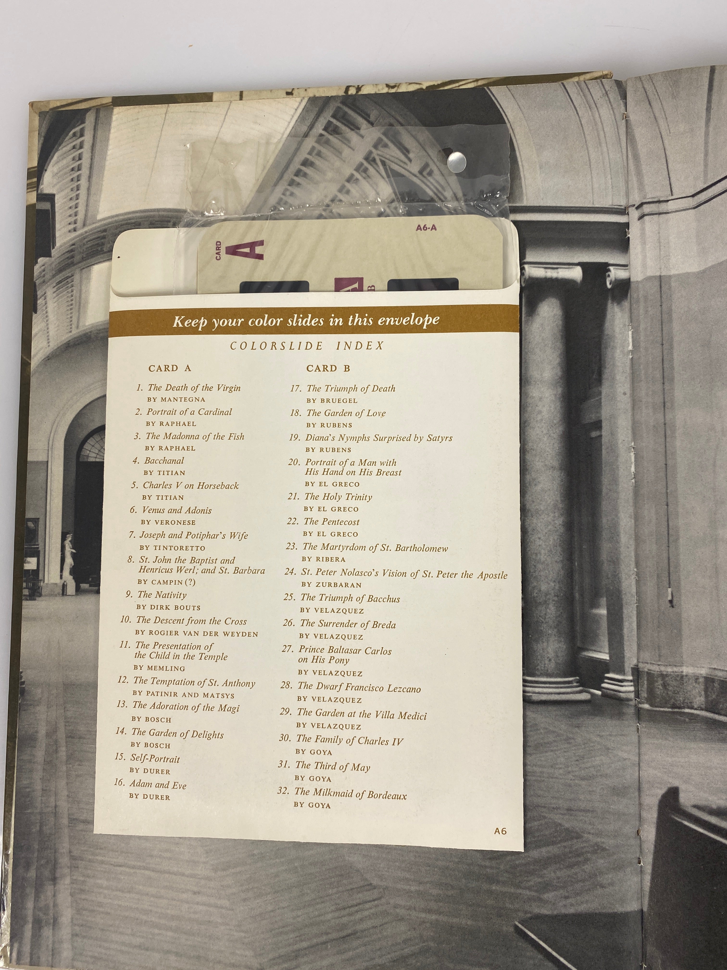 Colorslide Tour Prado Museum Madrid, Spain w/ 45 record 1960