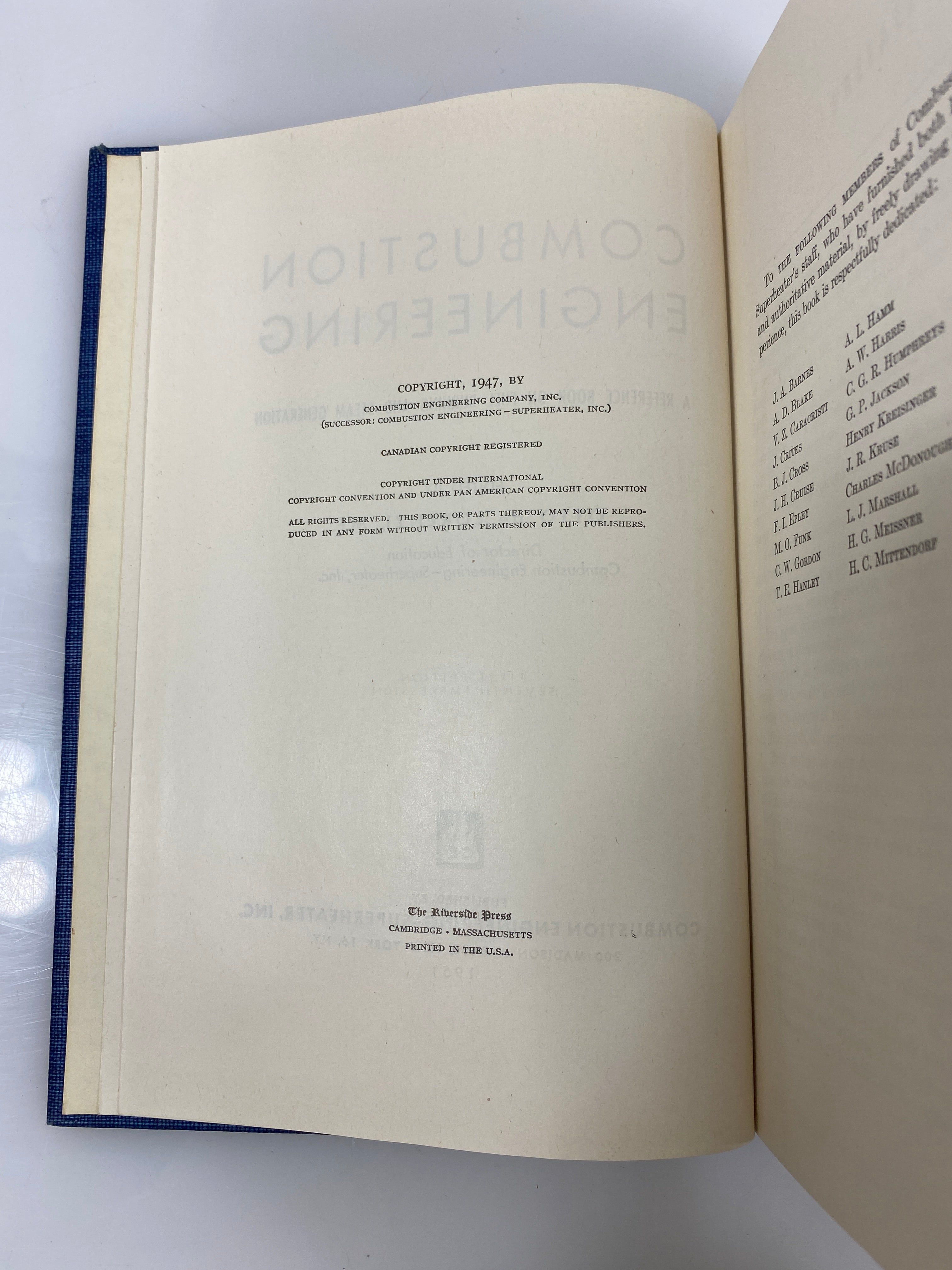 Combusting Engineering by Lorenzi 1951 HC
