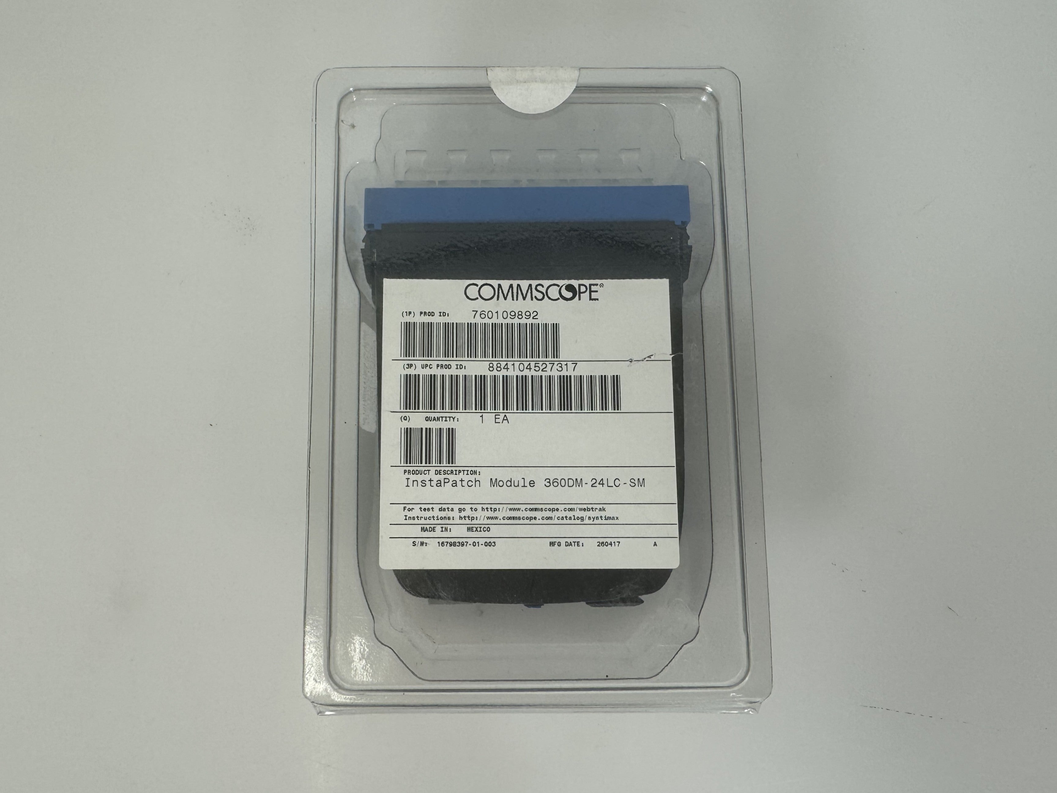 CommScope InstaPatch 360DM-24LC-SM Fiber Module *Untested*