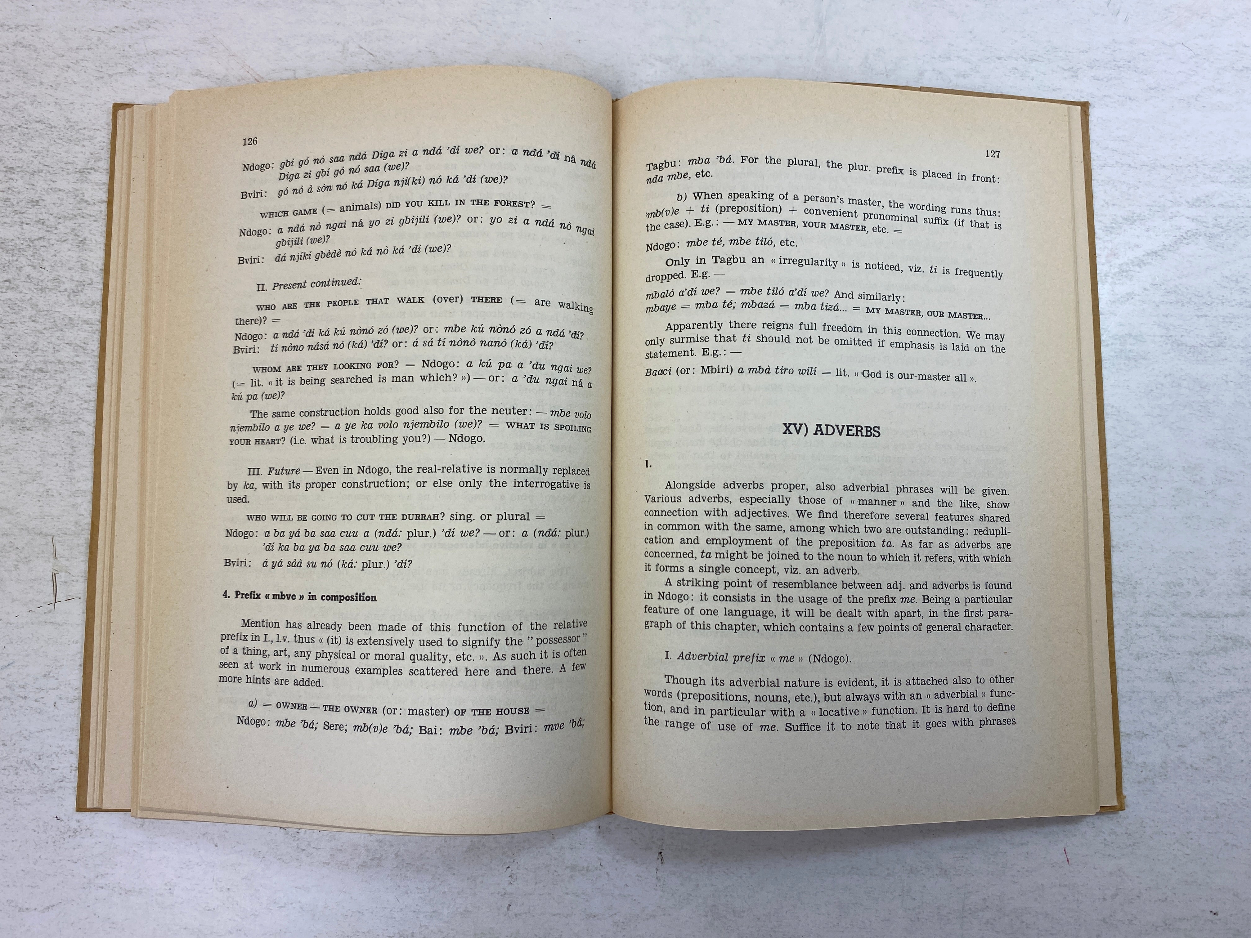 Comparative Outline Grammar of Ndogo-Sere-Tagbu-Bai-Bviri 1961