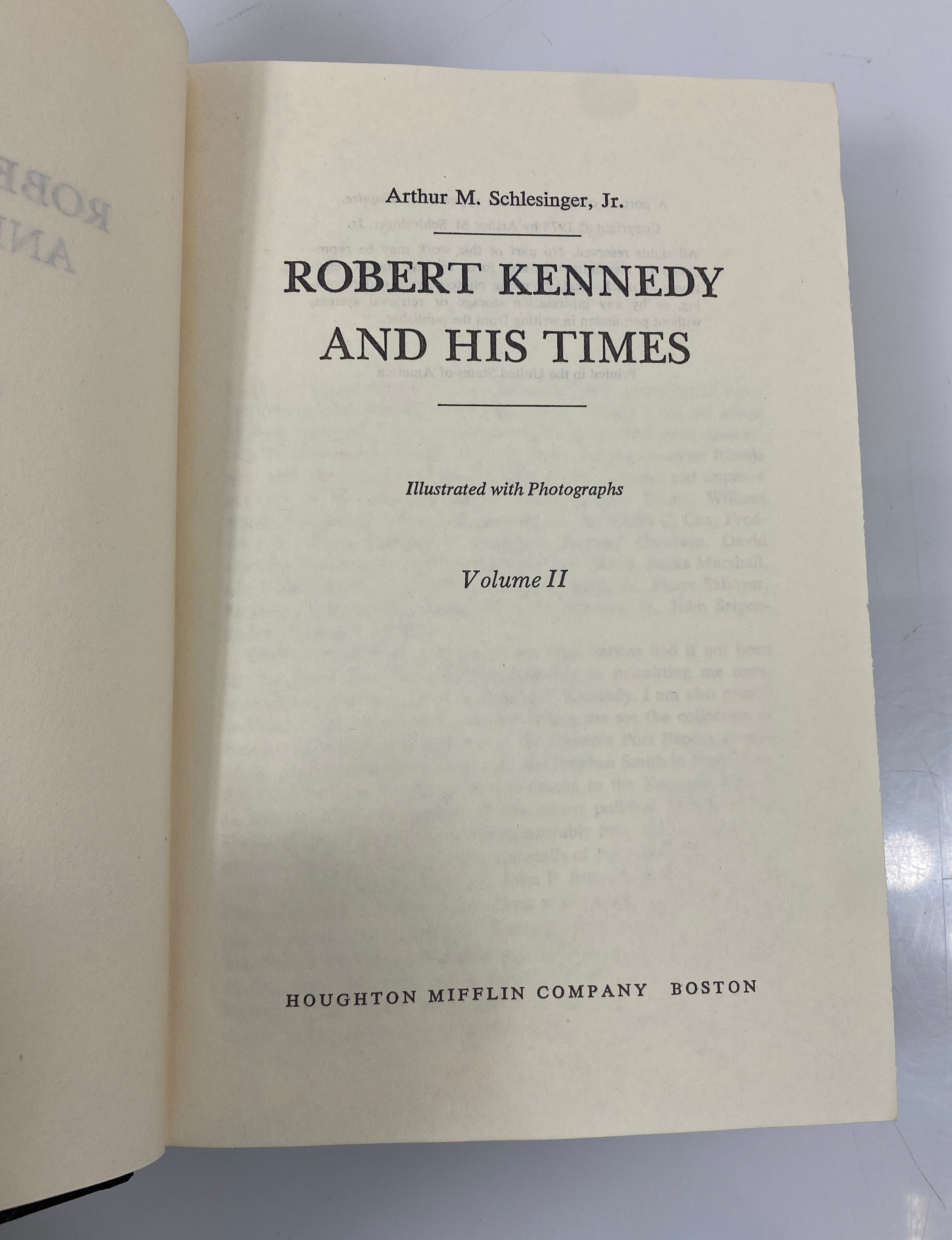 Complete 2 Vol. Set Robert Kennedy and His Times 1978 HCDJ