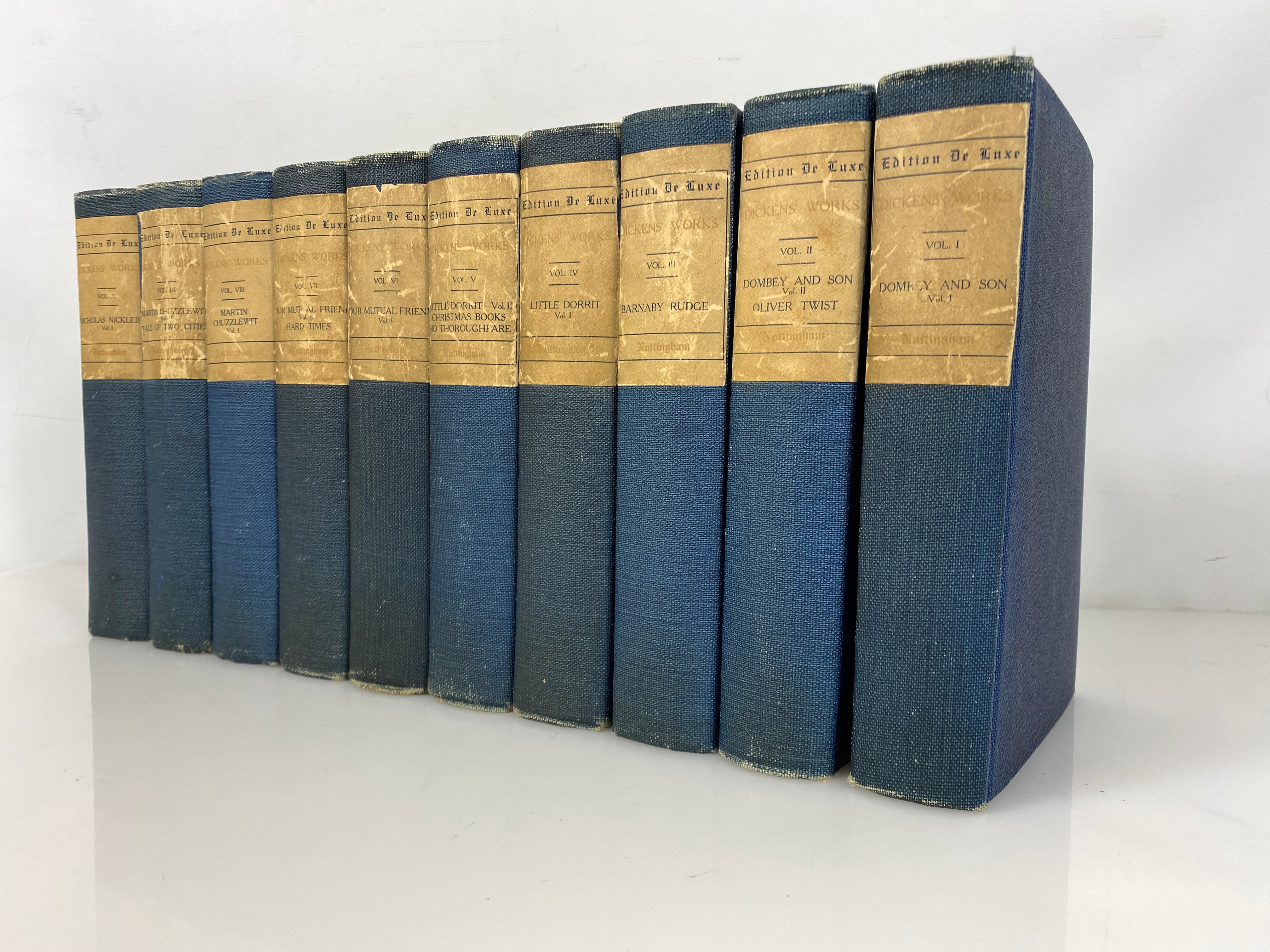 Complete 20 Vol Set Dickens' Works Edition De Luxe 40/1000 c1903 Nottingham Soc