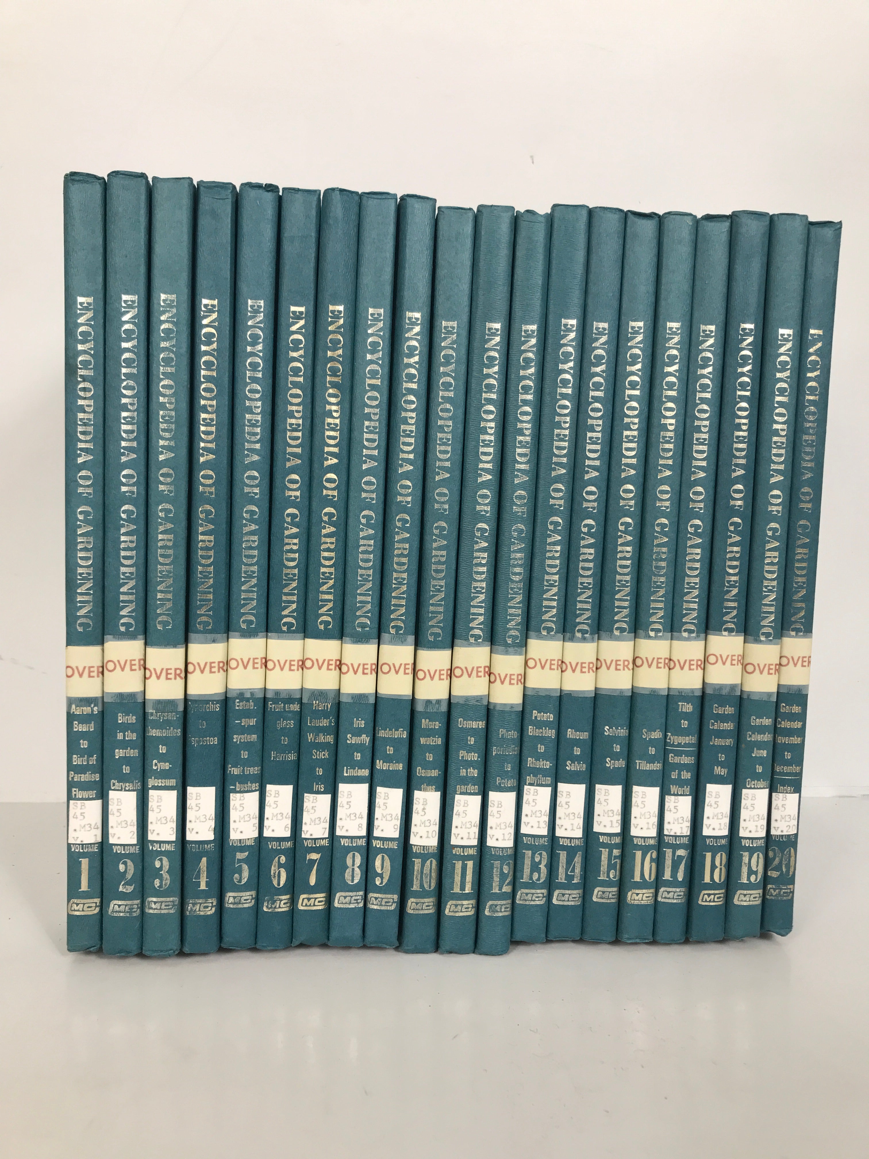 Complete 20 Vol Set: Marshall Cavendish Encyclopedia of Gardening 1968 HC Ex-Lib
