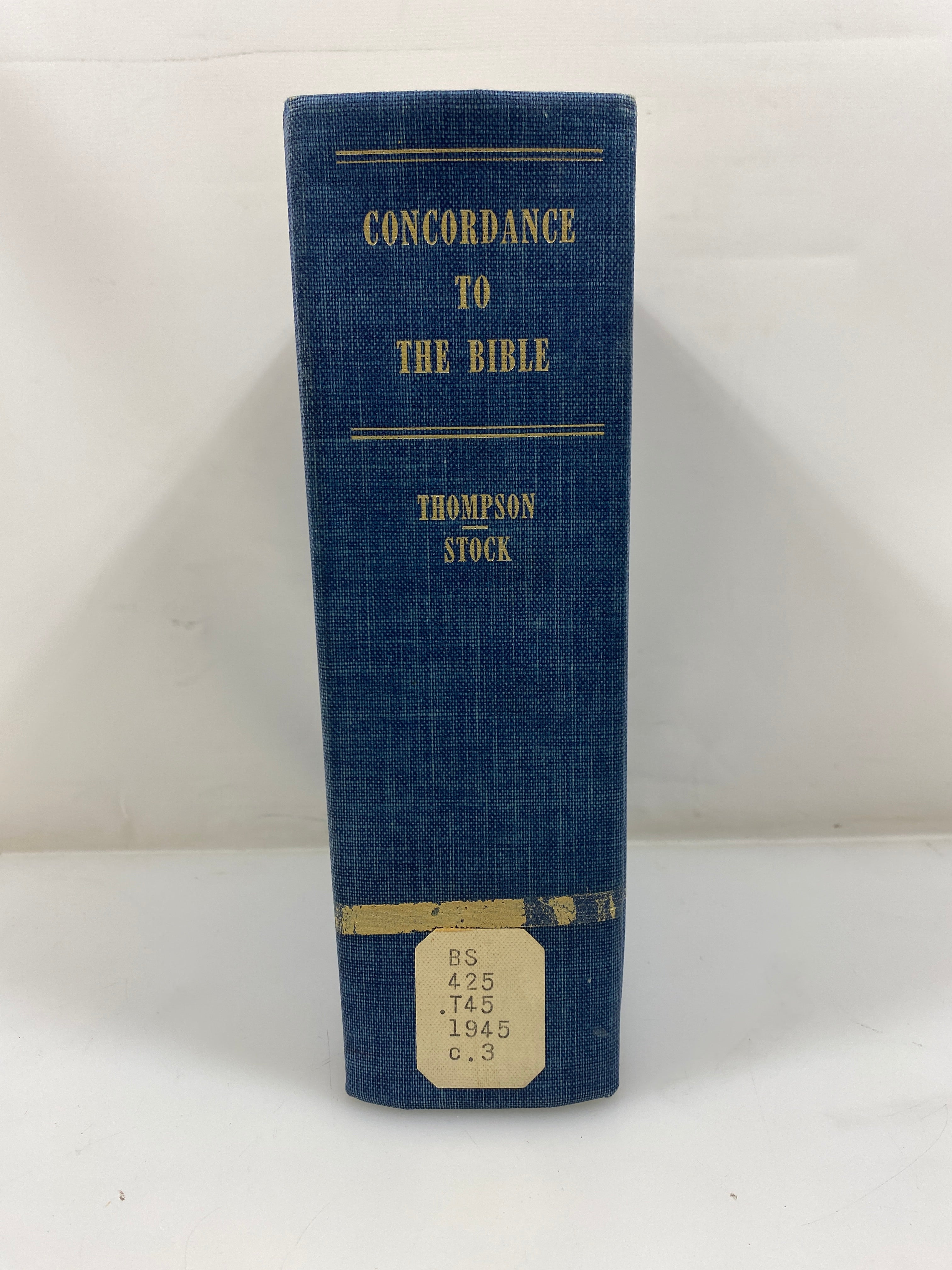 Complete Concordance to the Bible by Thompson/Stock Ex-library 1964 HC