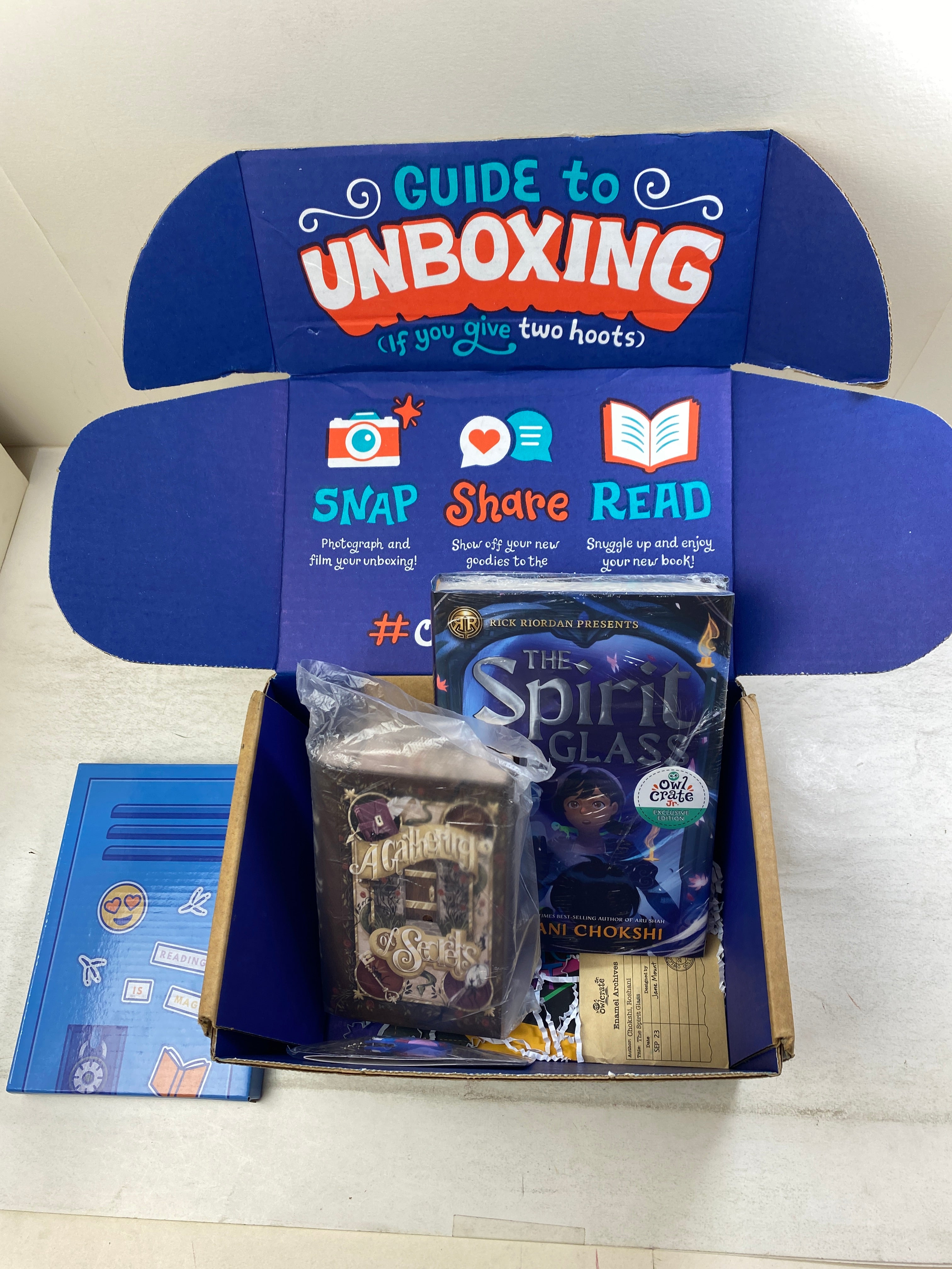 Complete Owl Crate for Young Readers Spirit Glass *New*