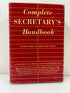 Complete Secretary's Handbook by Doris/Miller Prentice Hall 13th Print 1956 HCDJ