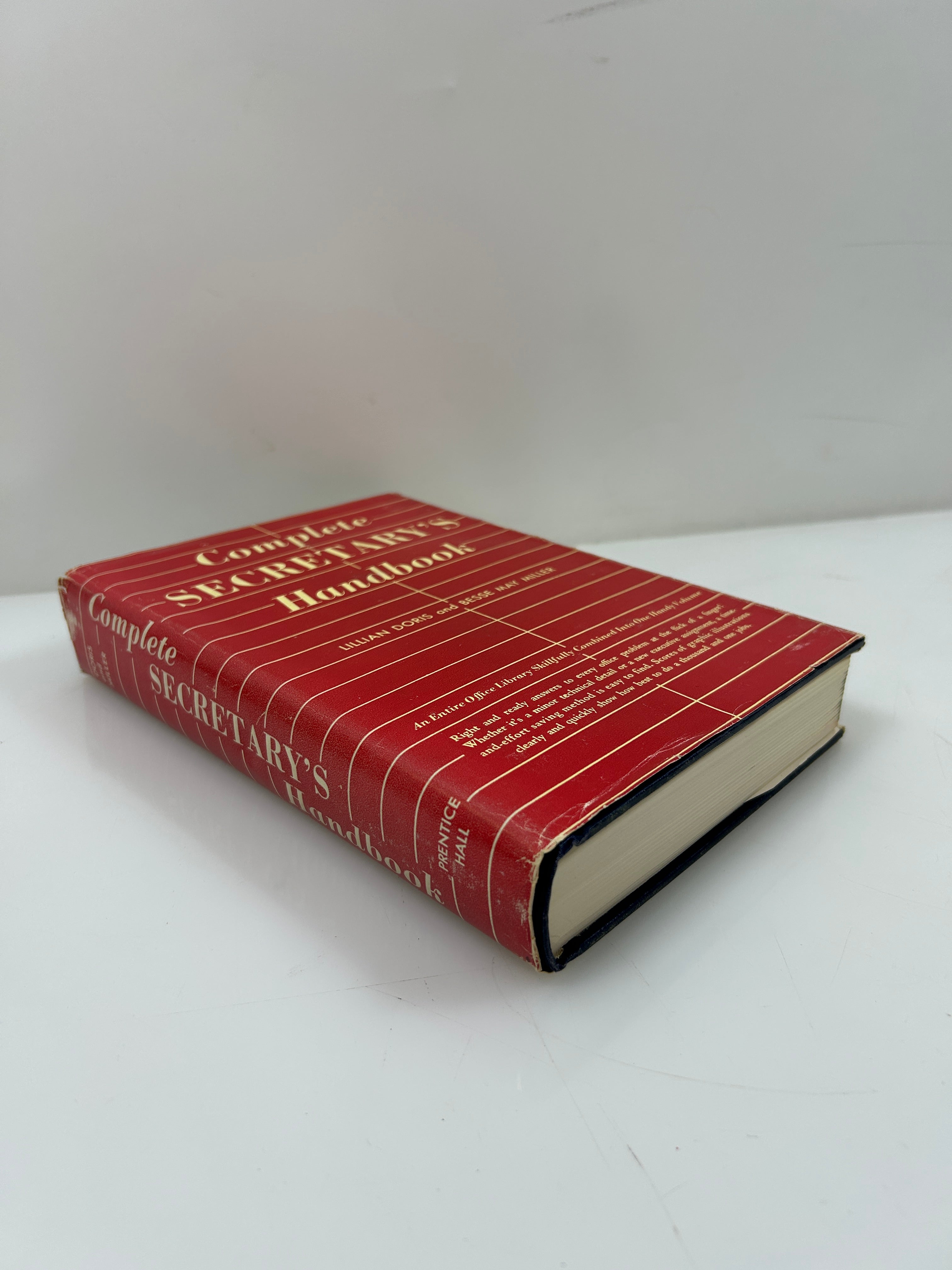 Complete Secretary's Handbook by Doris/Miller Prentice Hall 13th Print 1956 HCDJ