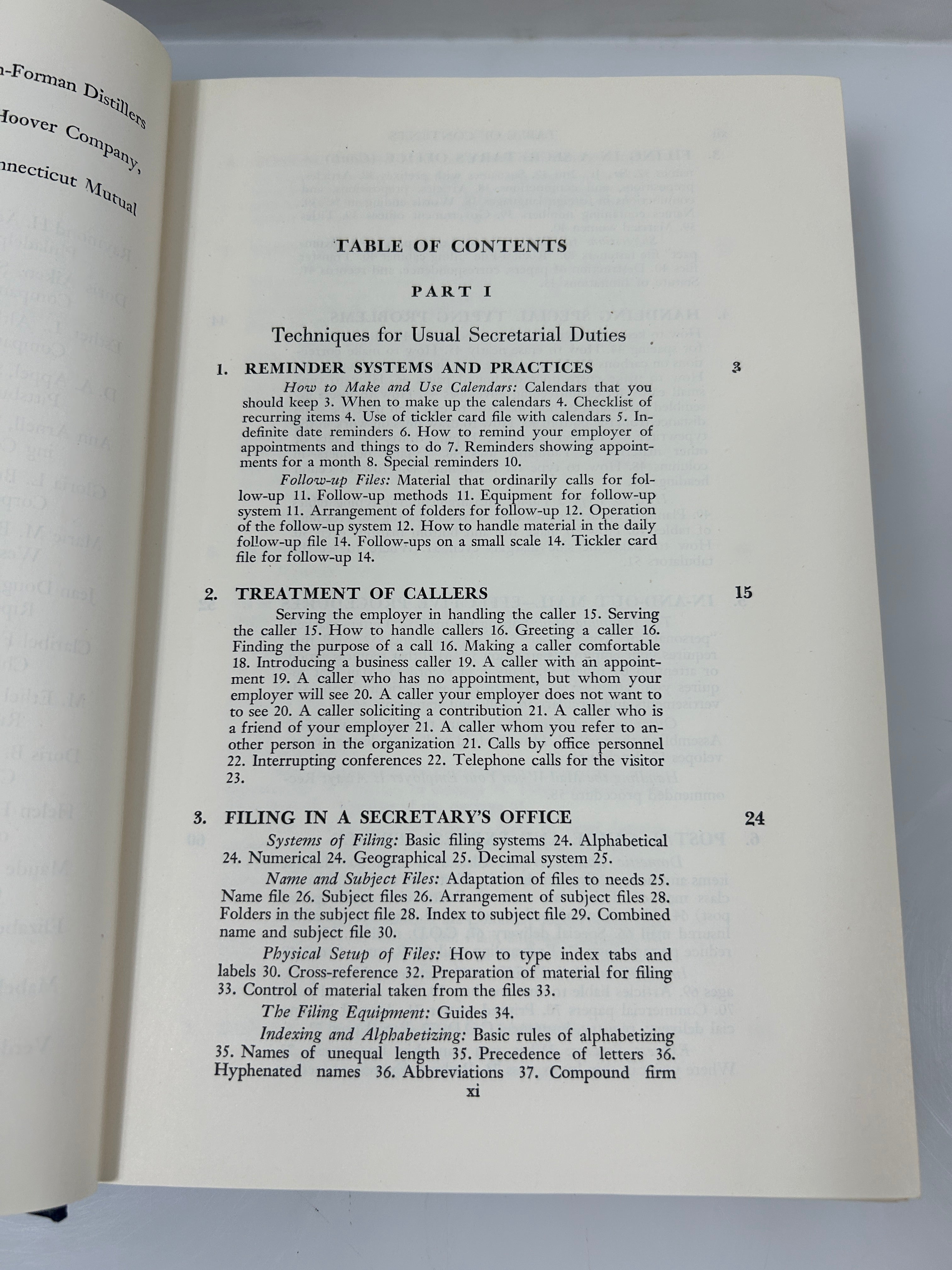 Complete Secretary's Handbook by Doris/Miller Prentice Hall 13th Print 1956 HCDJ