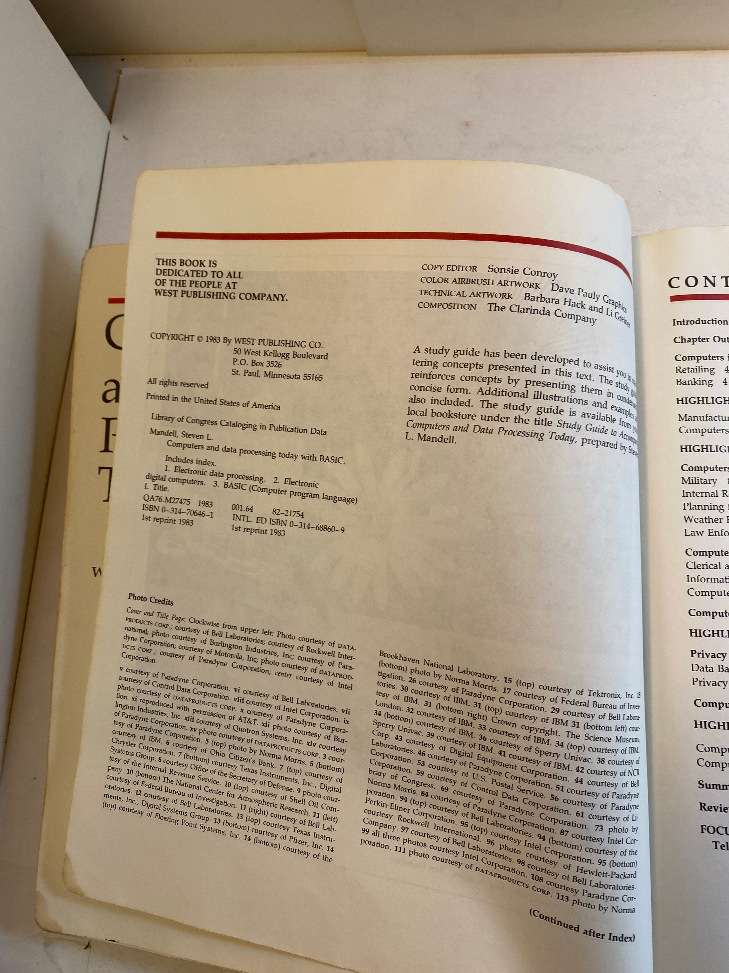 Computers and Data Processing Today with BASIC SC 1983