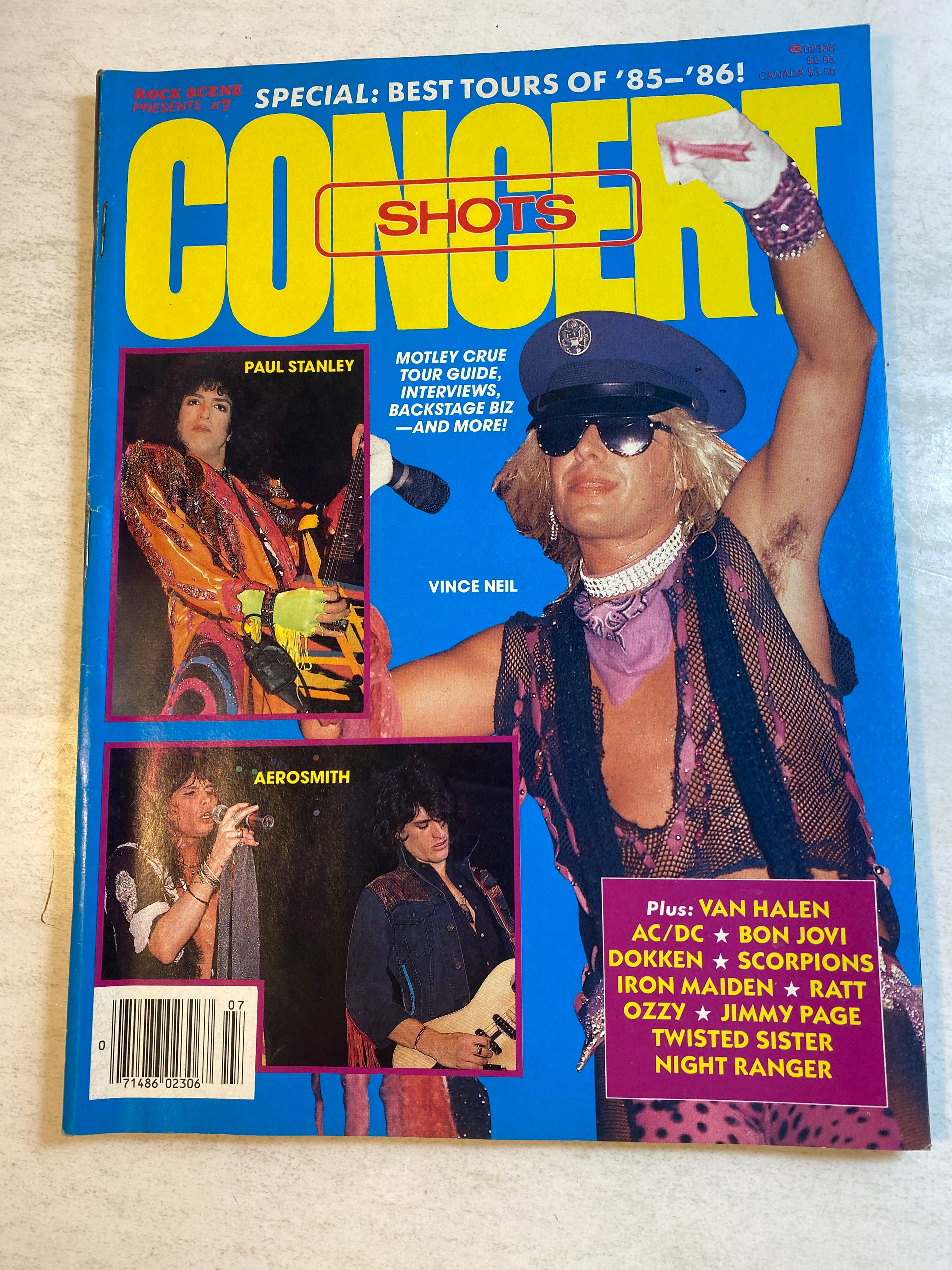 Concert Shots Magazine July 1986 Vince Neil