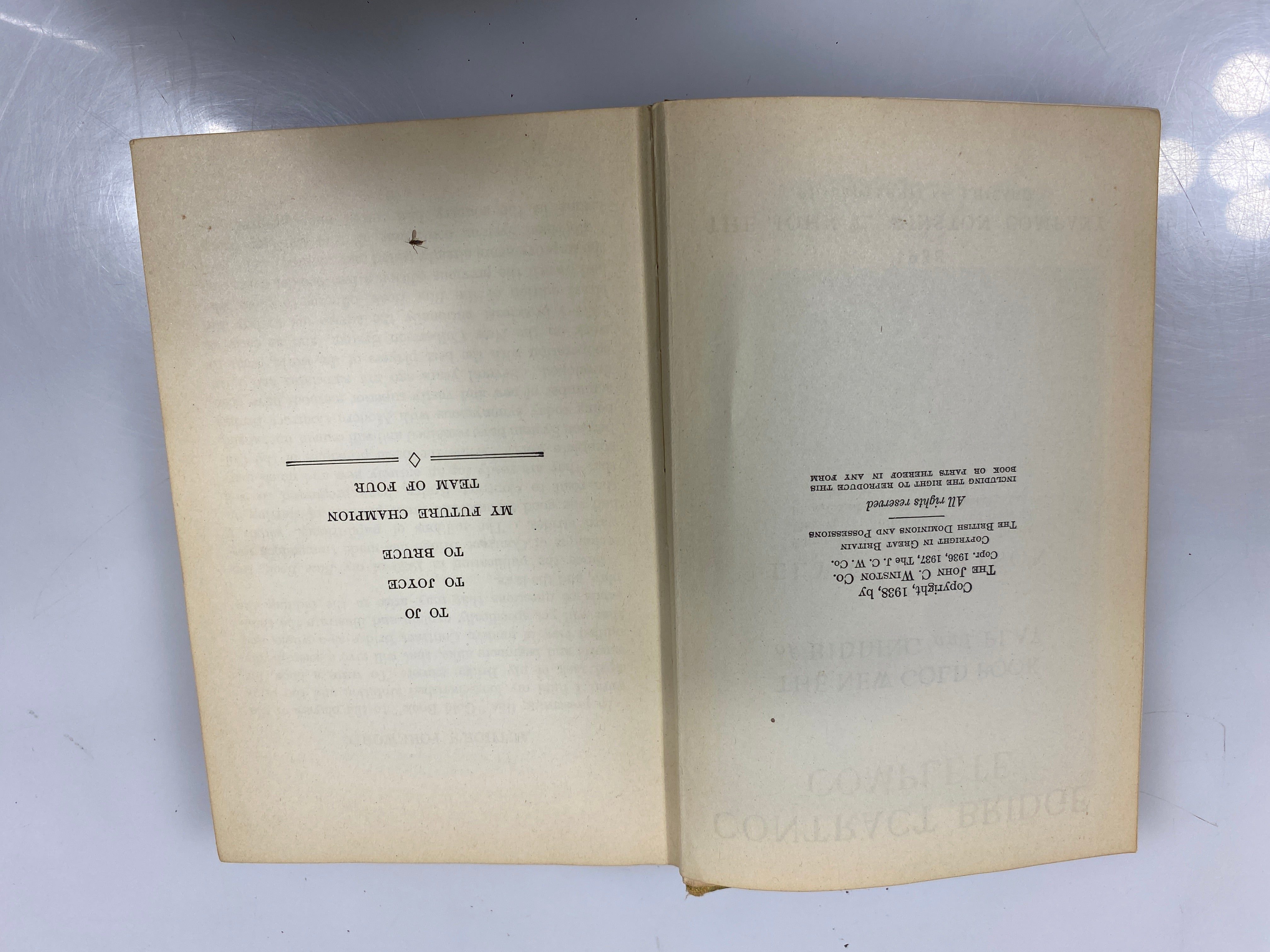 Contract Bridge Complete by Culbertson 1938 HC
