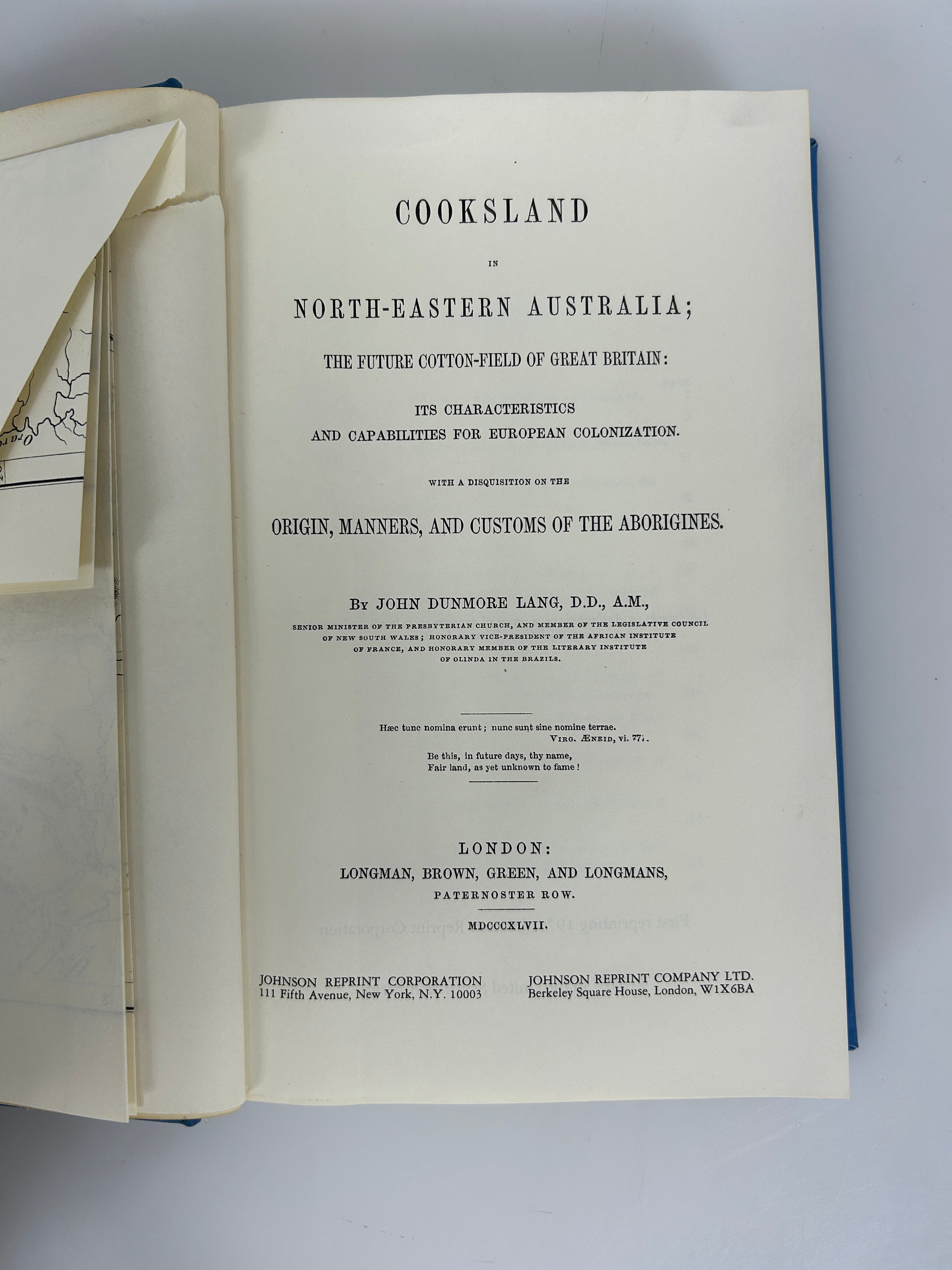 Cooksland in North-Eastern Australia John Lang 1970 1st Reprint Ex-Library HC