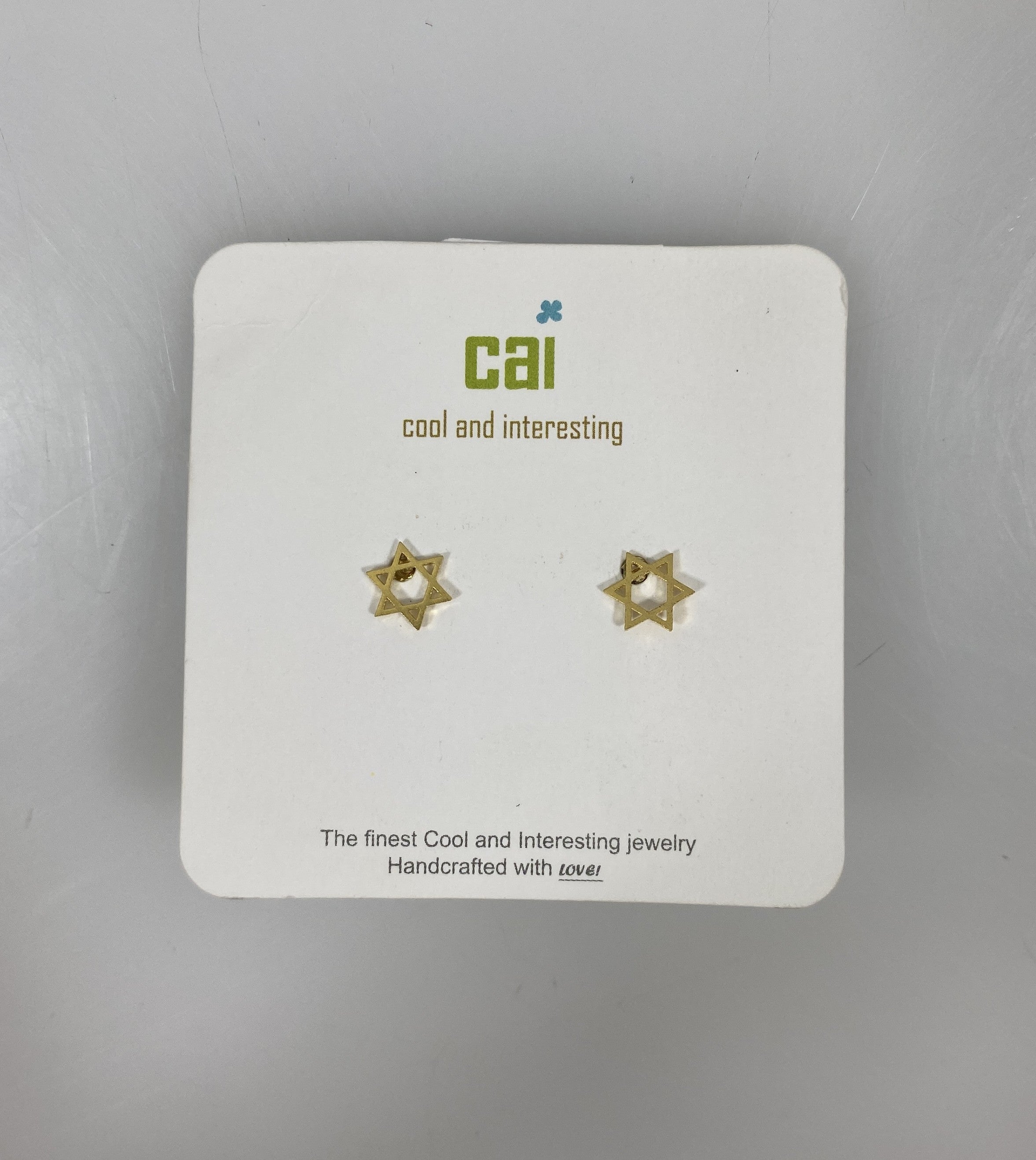 Cool and Interesting Gold Star of David Earrings