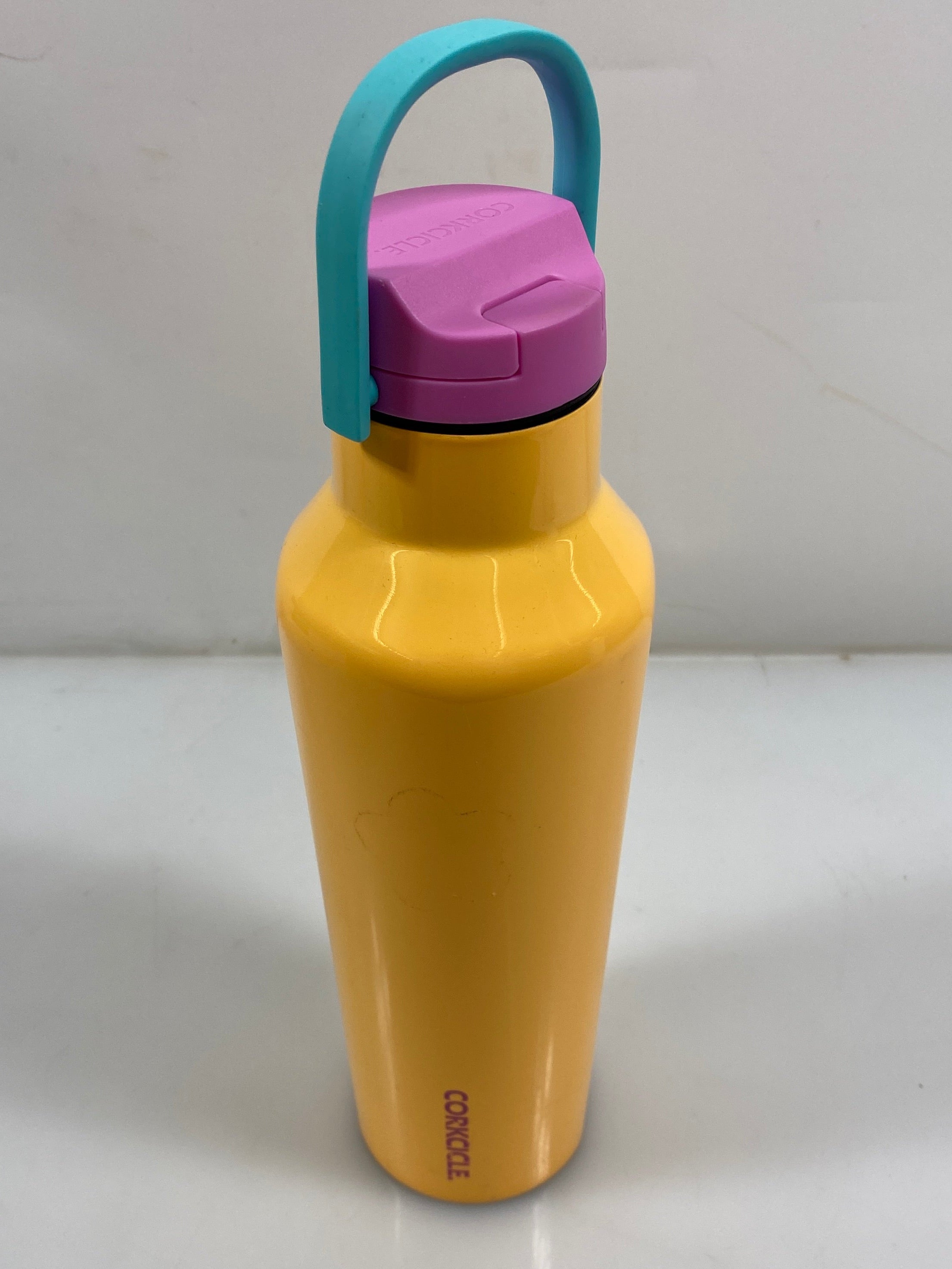 Corkcicle Orange and Pink Handled Water Bottle 20 oz