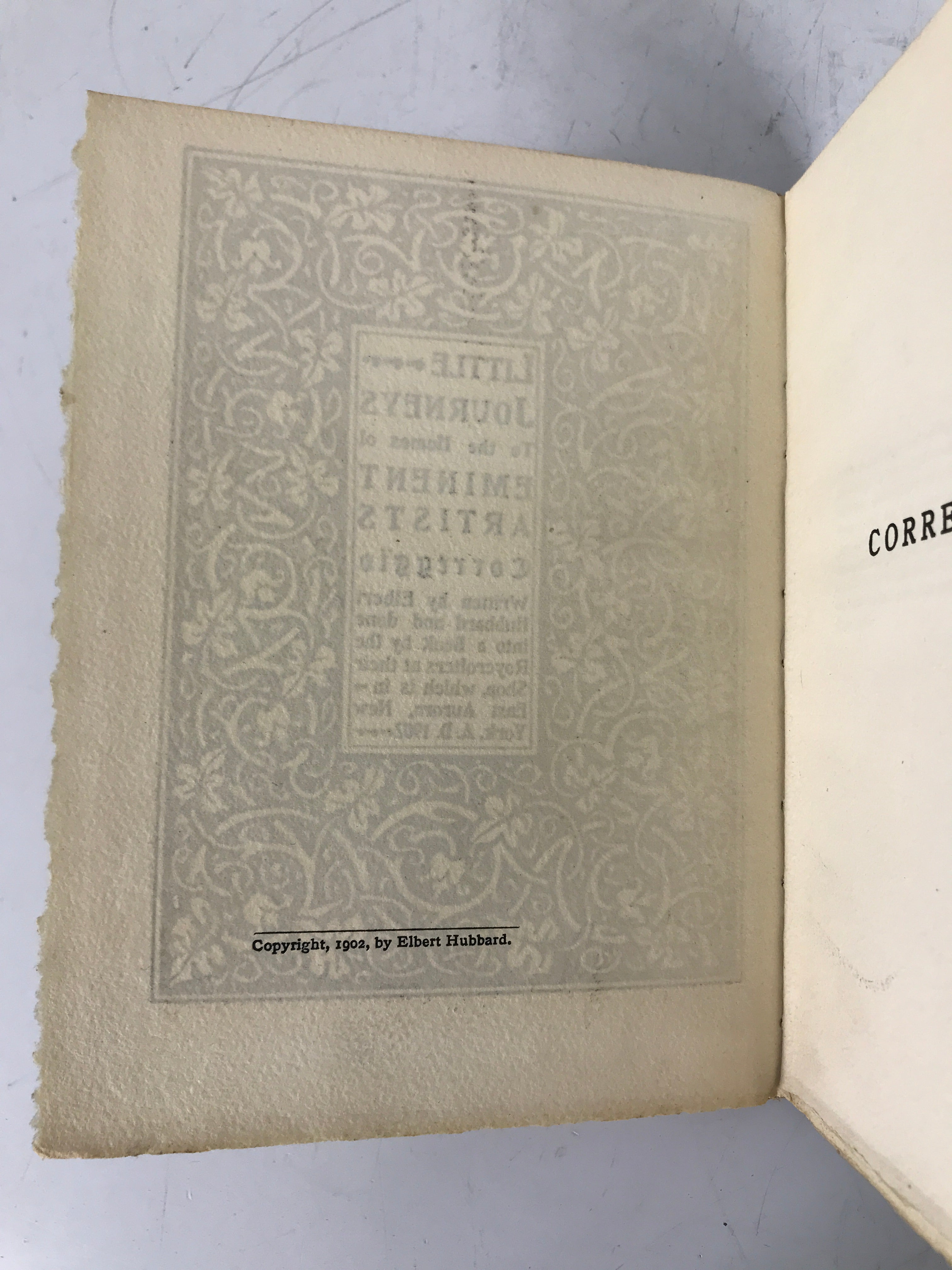 Correggio Elbert Hubbard/Roycrofters 1902 Homes of Eminent Artists HC