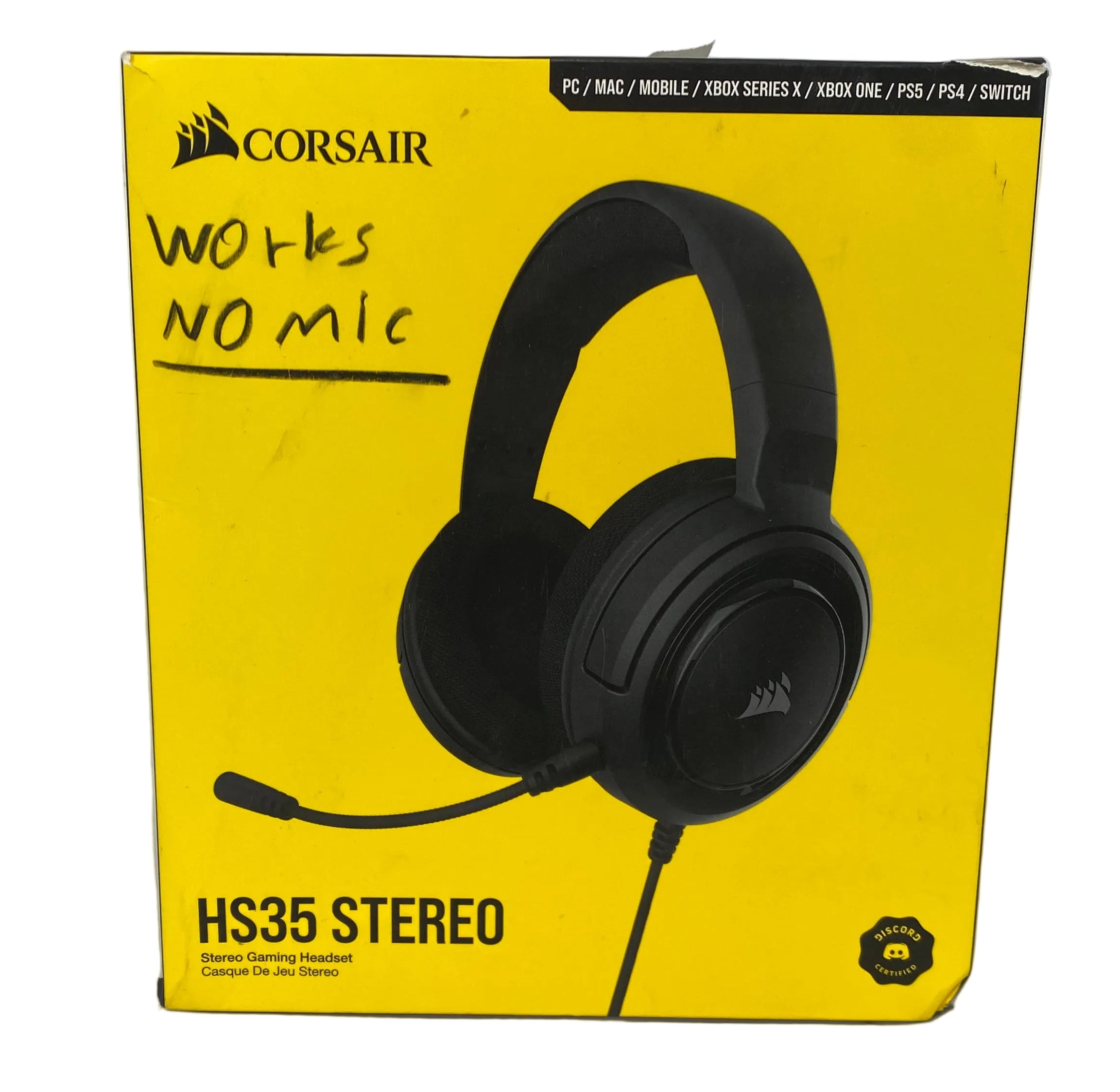 Corsair HS35 Stereo Headset *No Microphone*