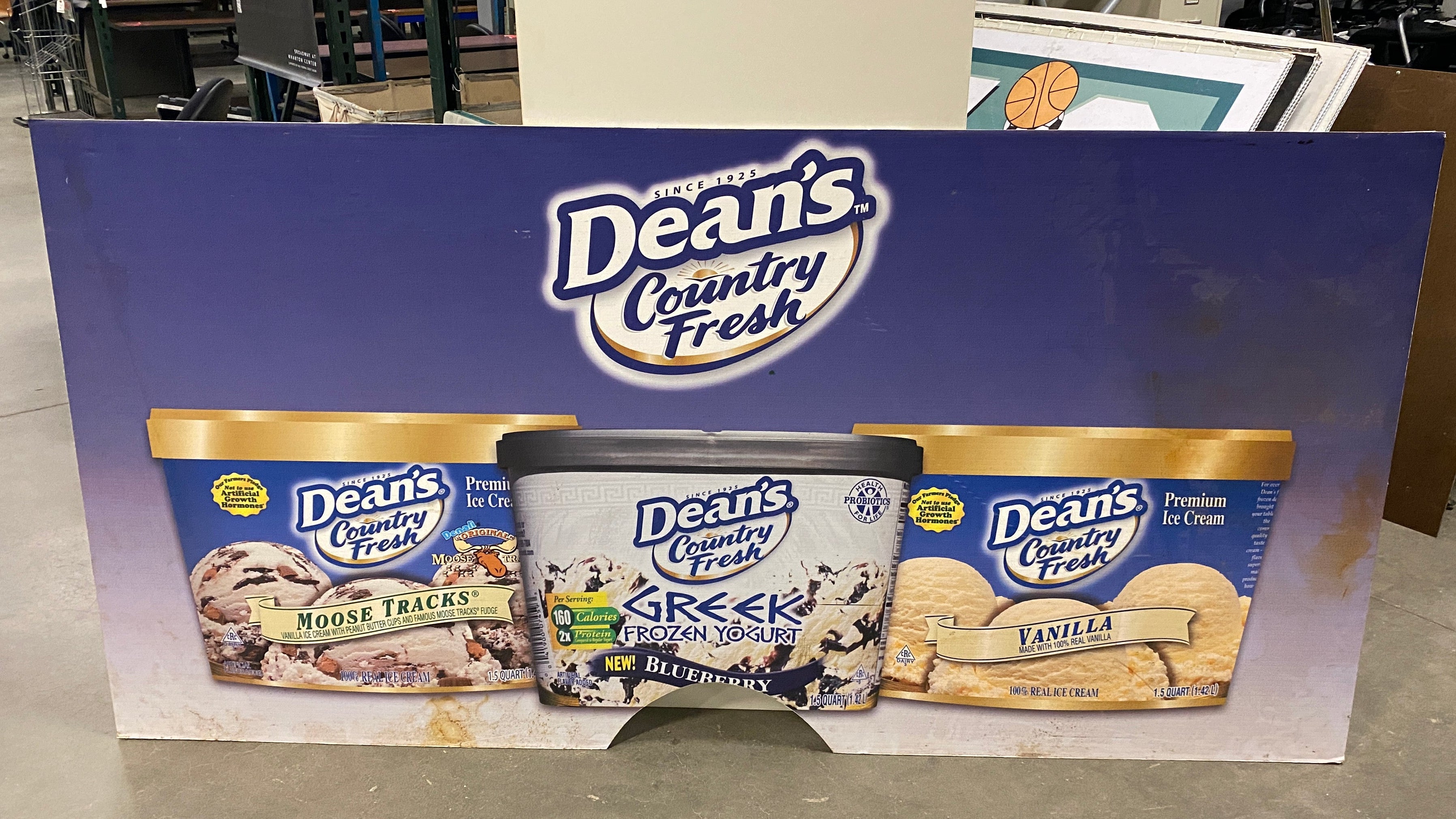 "Country Fresh" "Deans" Ice-Cream Corrugated Sign