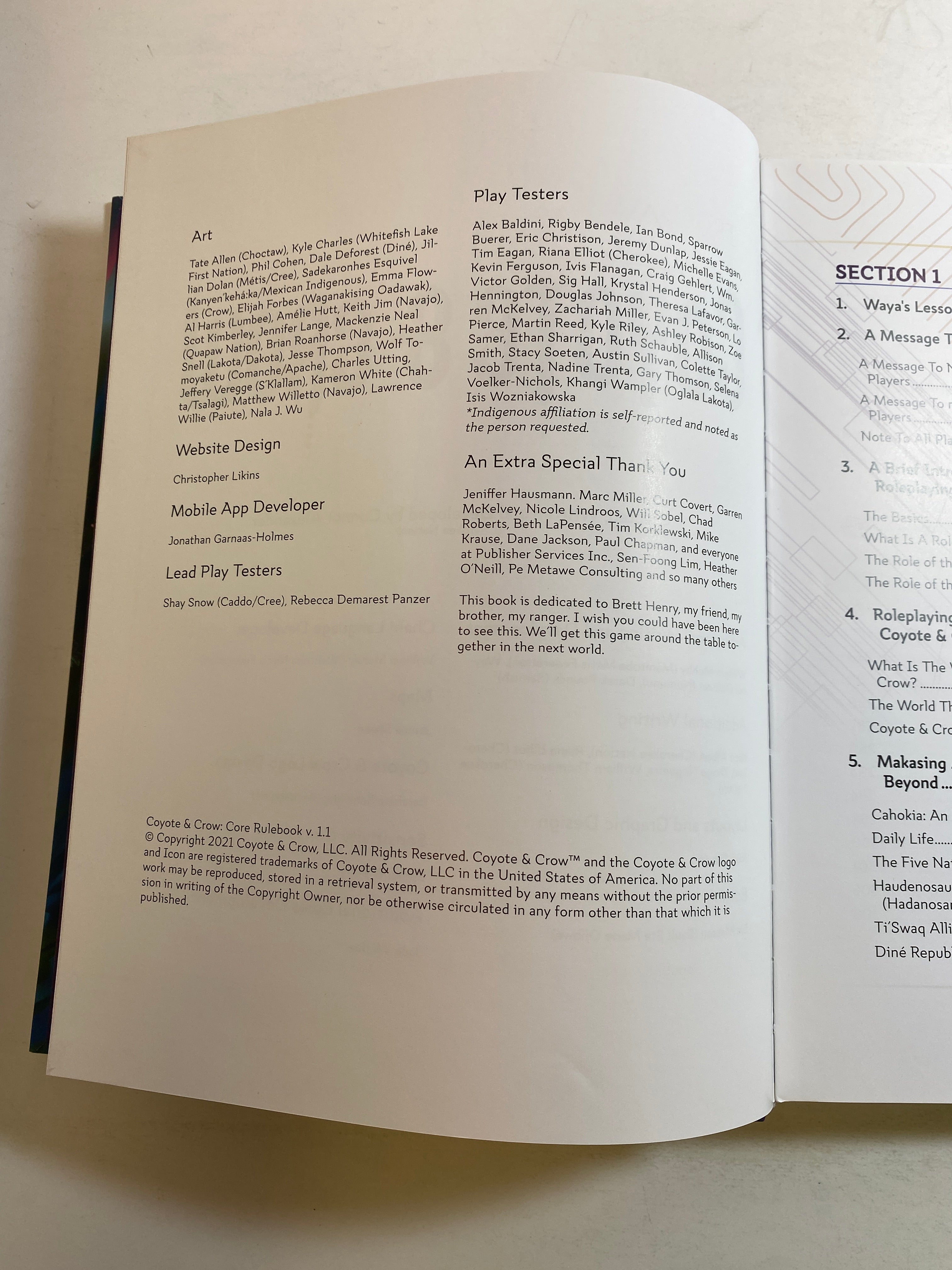 Coyote and Crow RPG Core Rulebook 2021 HC
