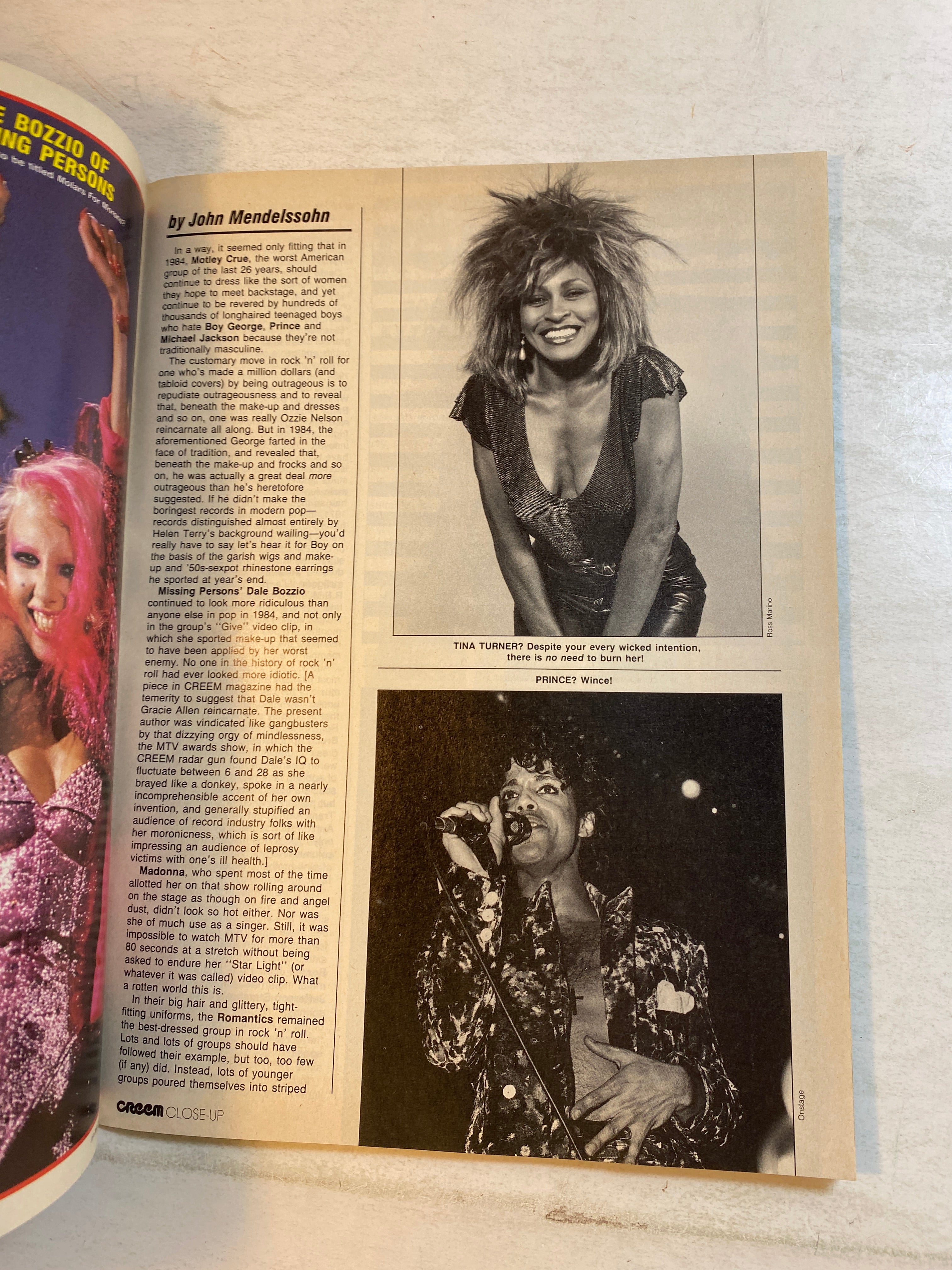 Creem Close Up February 1985 Prince Ratt Springsteen Van Halen