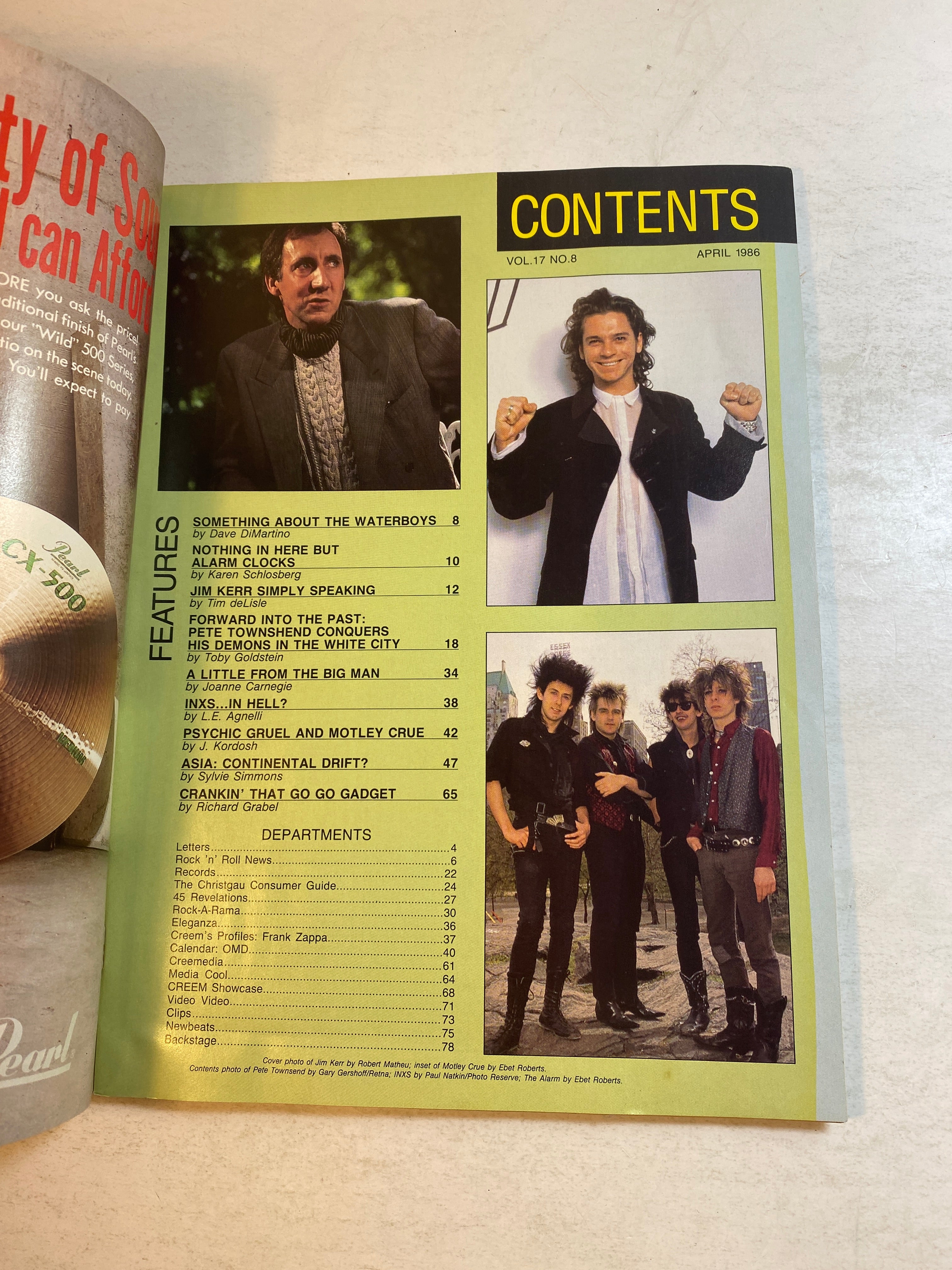 Creem Magazine April 1986 Simple Minds