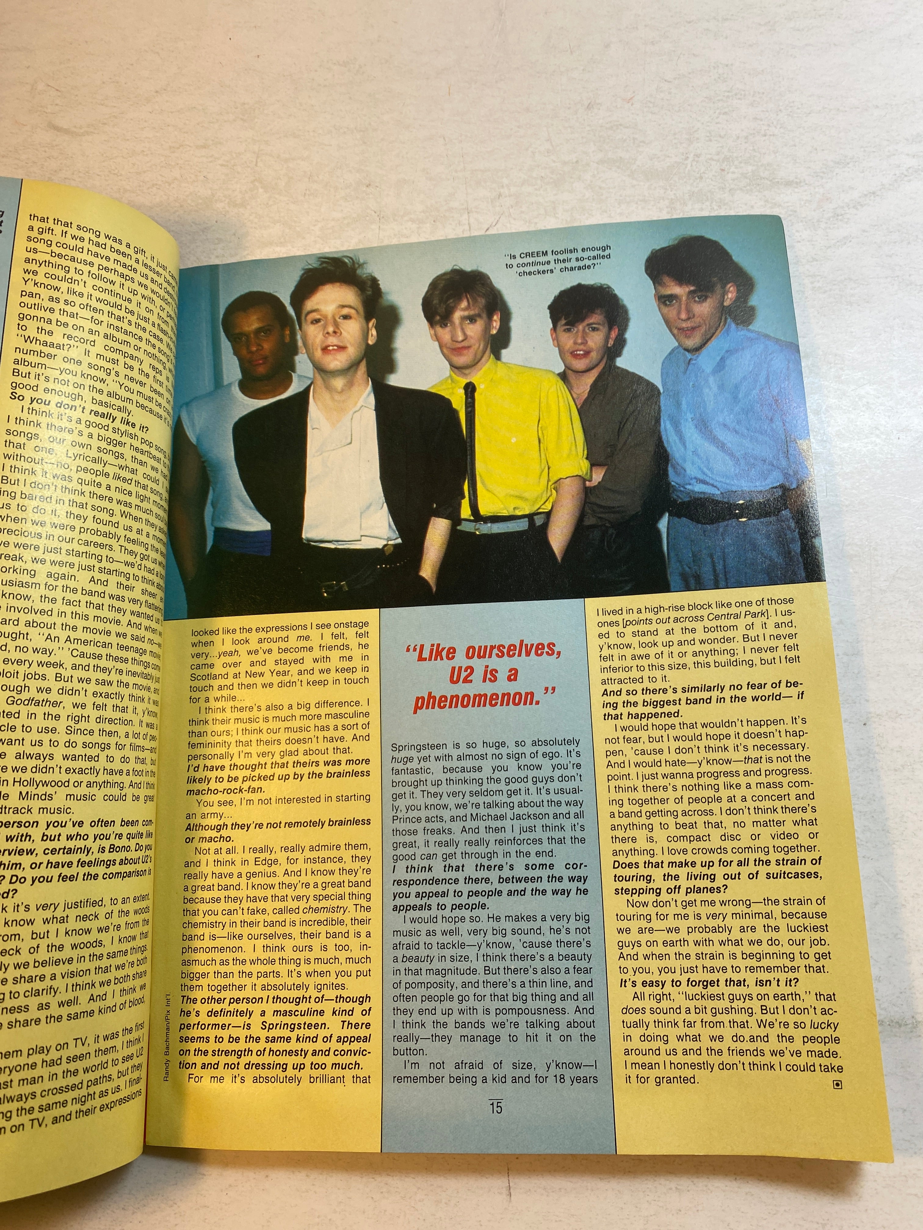 Creem Magazine April 1986 Simple Minds