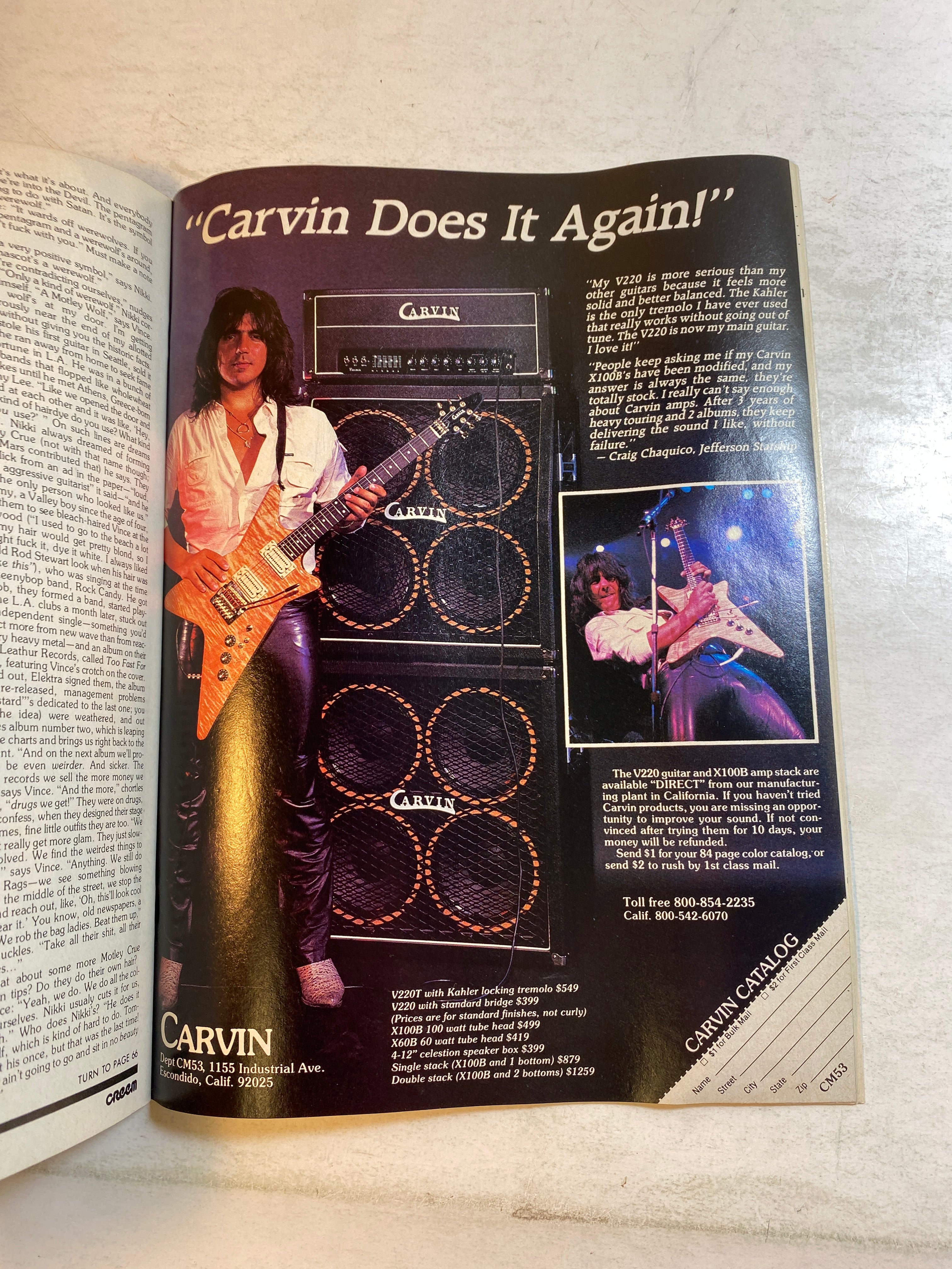 Creem Magazine February 1984 Mick Jagger