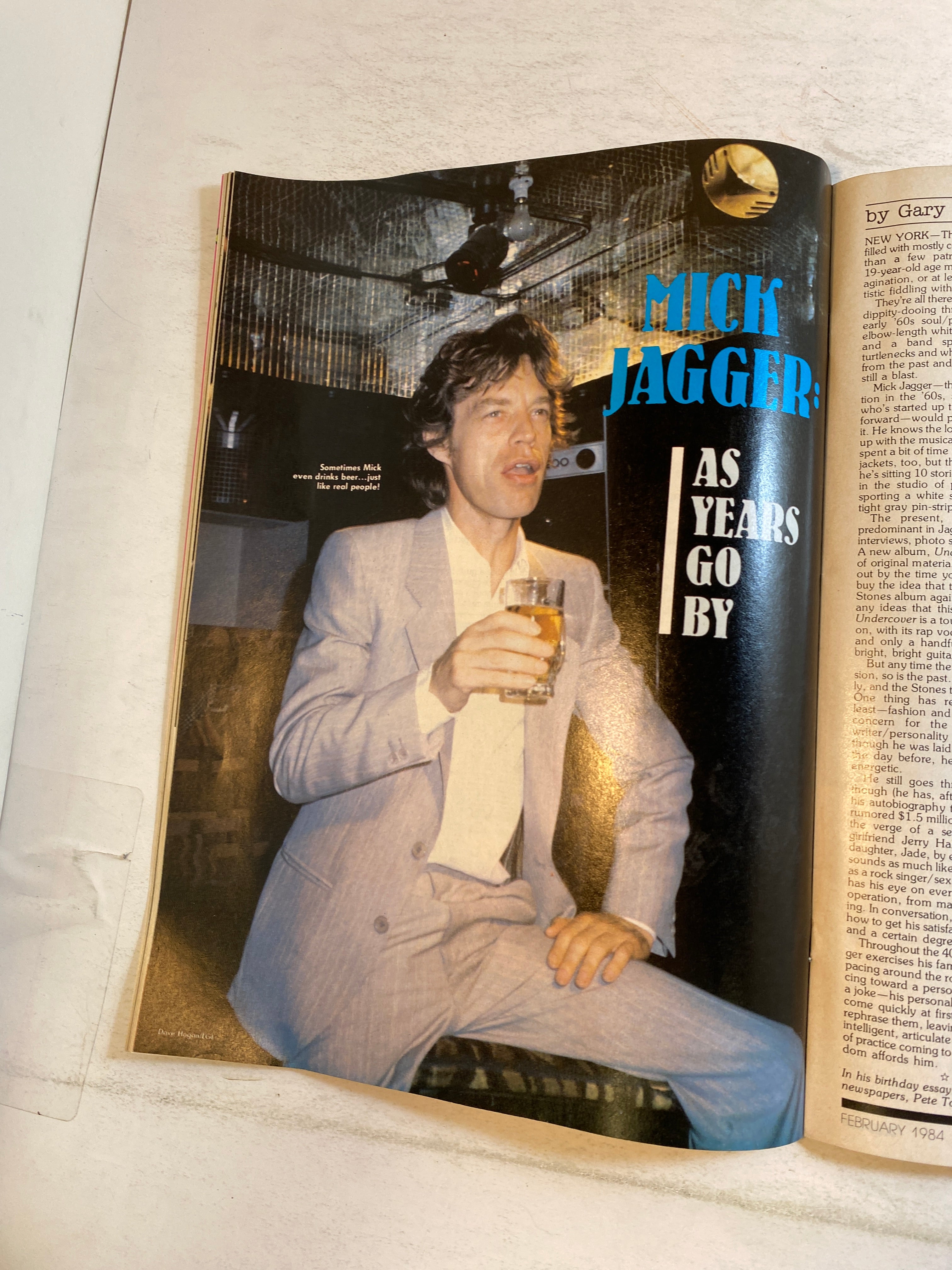 Creem Magazine February 1984 Mick Jagger