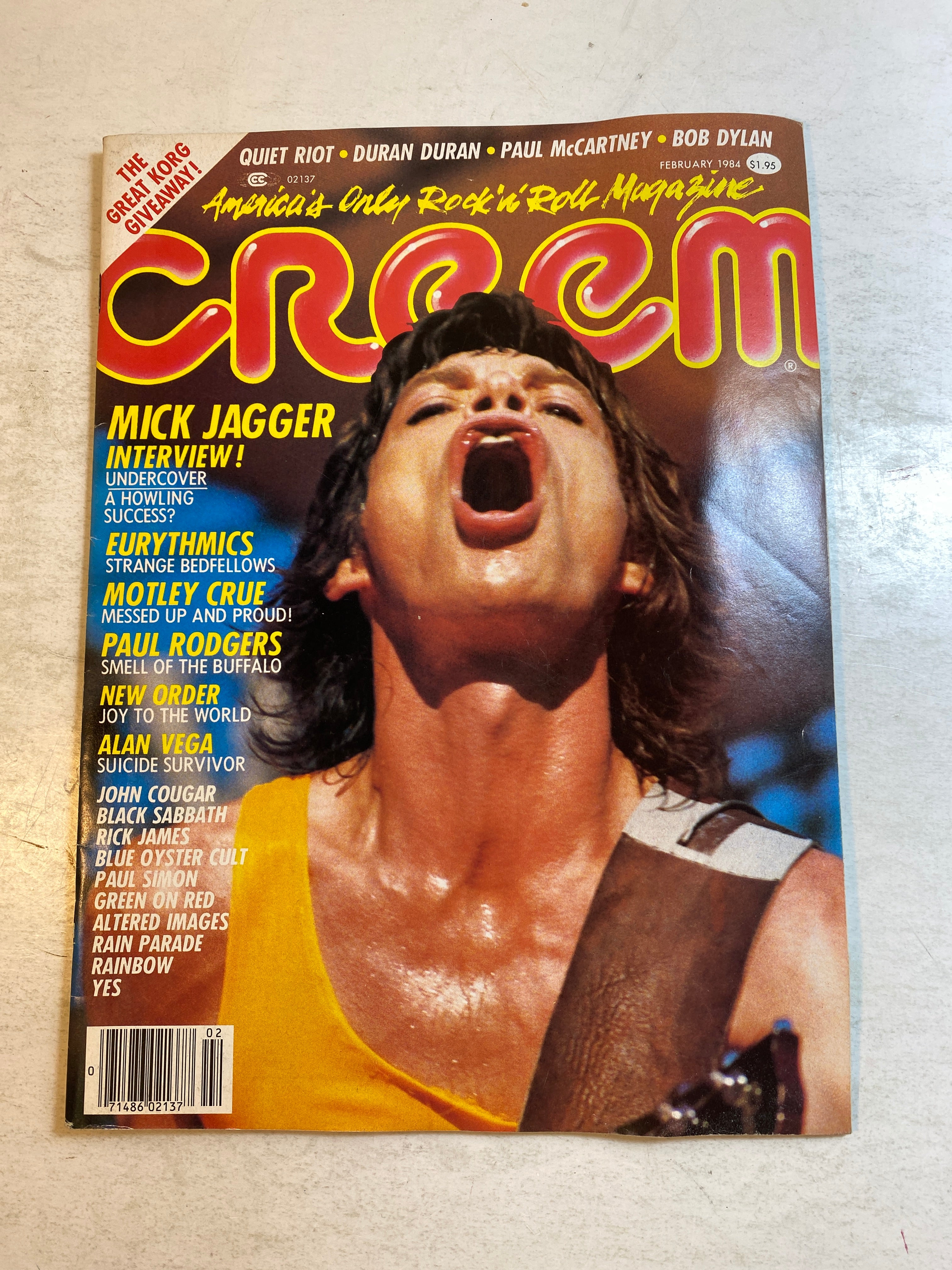 Creem Magazine February 1984 Mick Jagger