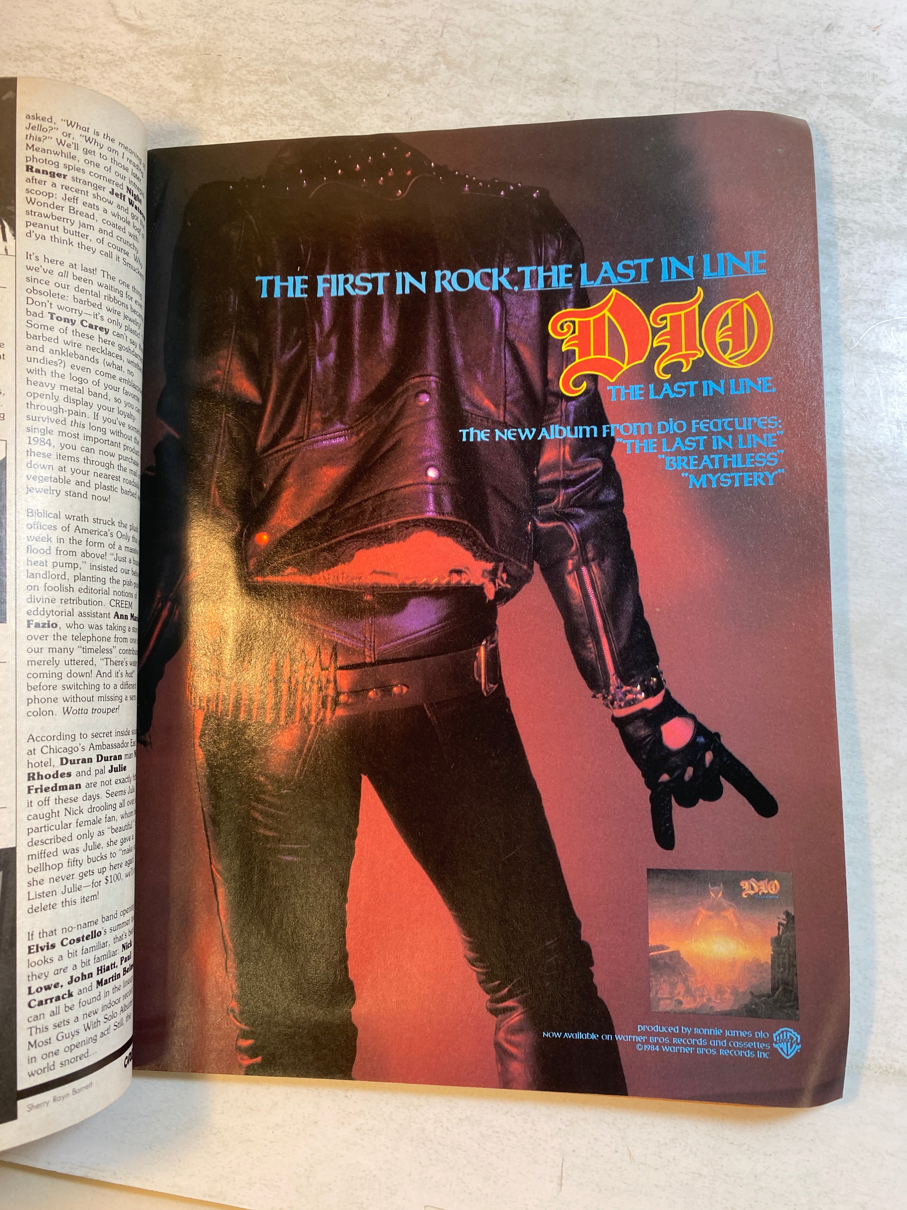 Creem Magazine October 1984 Michael Jackson David Lee Roth