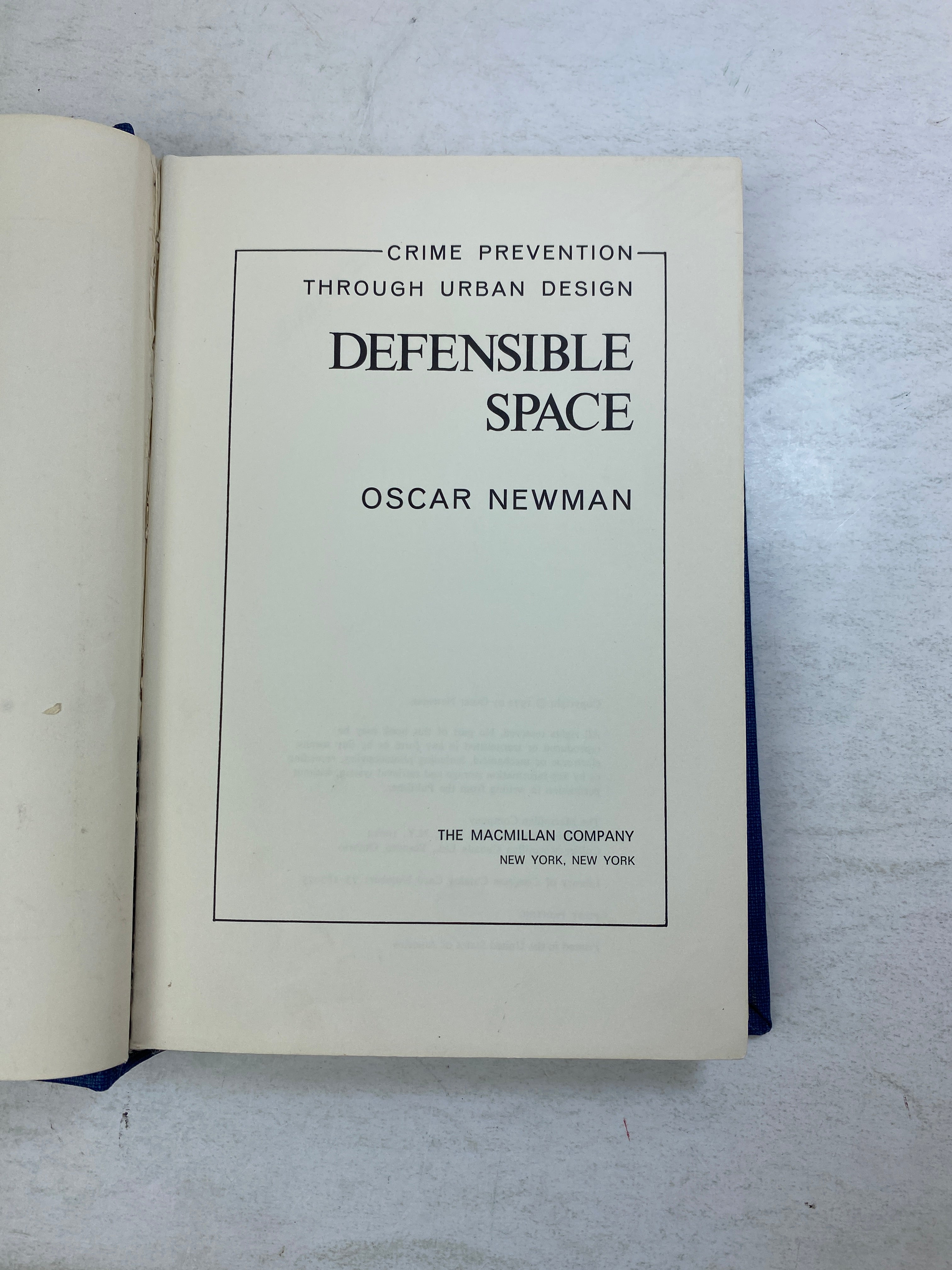 Crime Prevention Through Urban Design Defensible Space Newman Ex-library 1972 HC