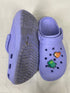 Crocs Violet Lavender Classic Crush Platform Clogs w/ Jibbitz Charms Women's Size 8/Men's Size 6