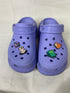 Crocs Violet Lavender Classic Crush Platform Clogs w/ Jibbitz Charms Women's Size 8/Men's Size 6