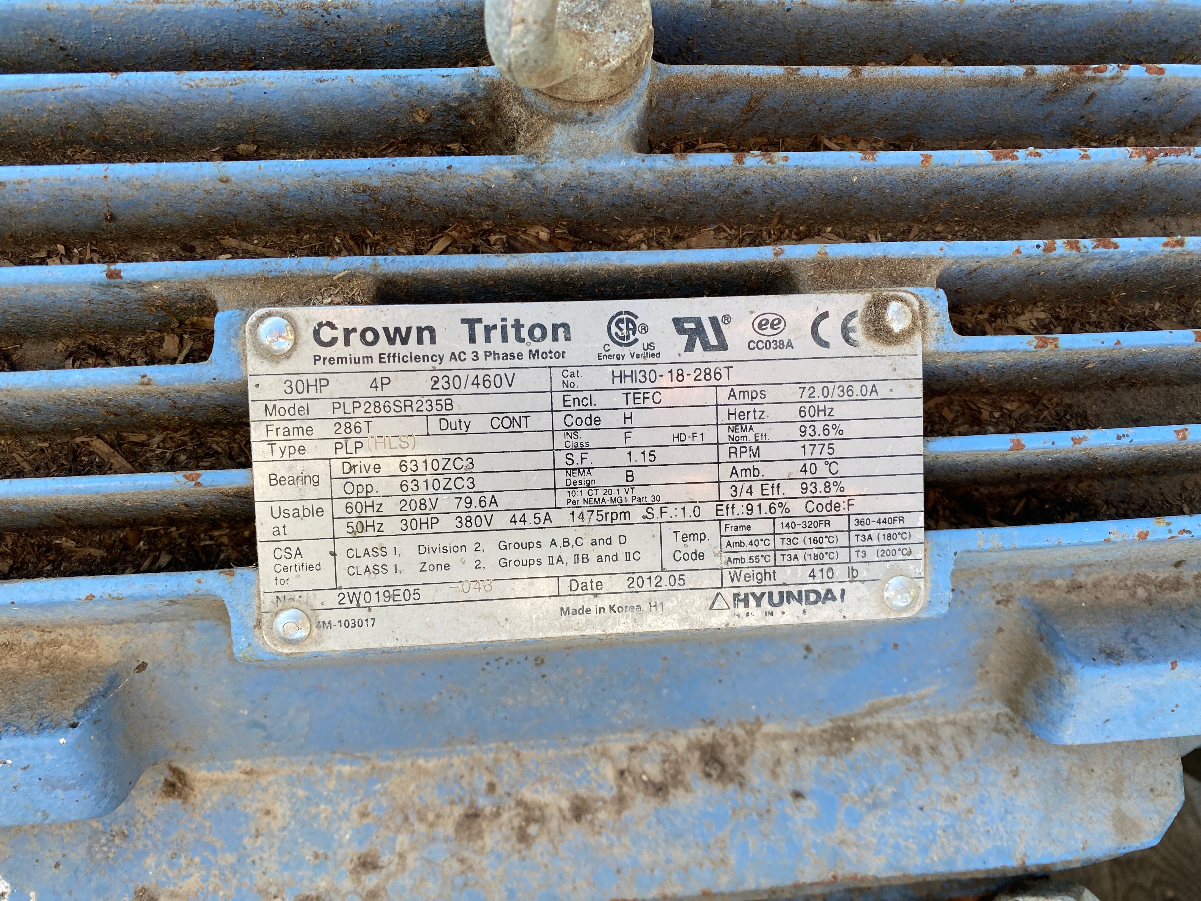 Crown Triton 30 HP Electric Motor #2