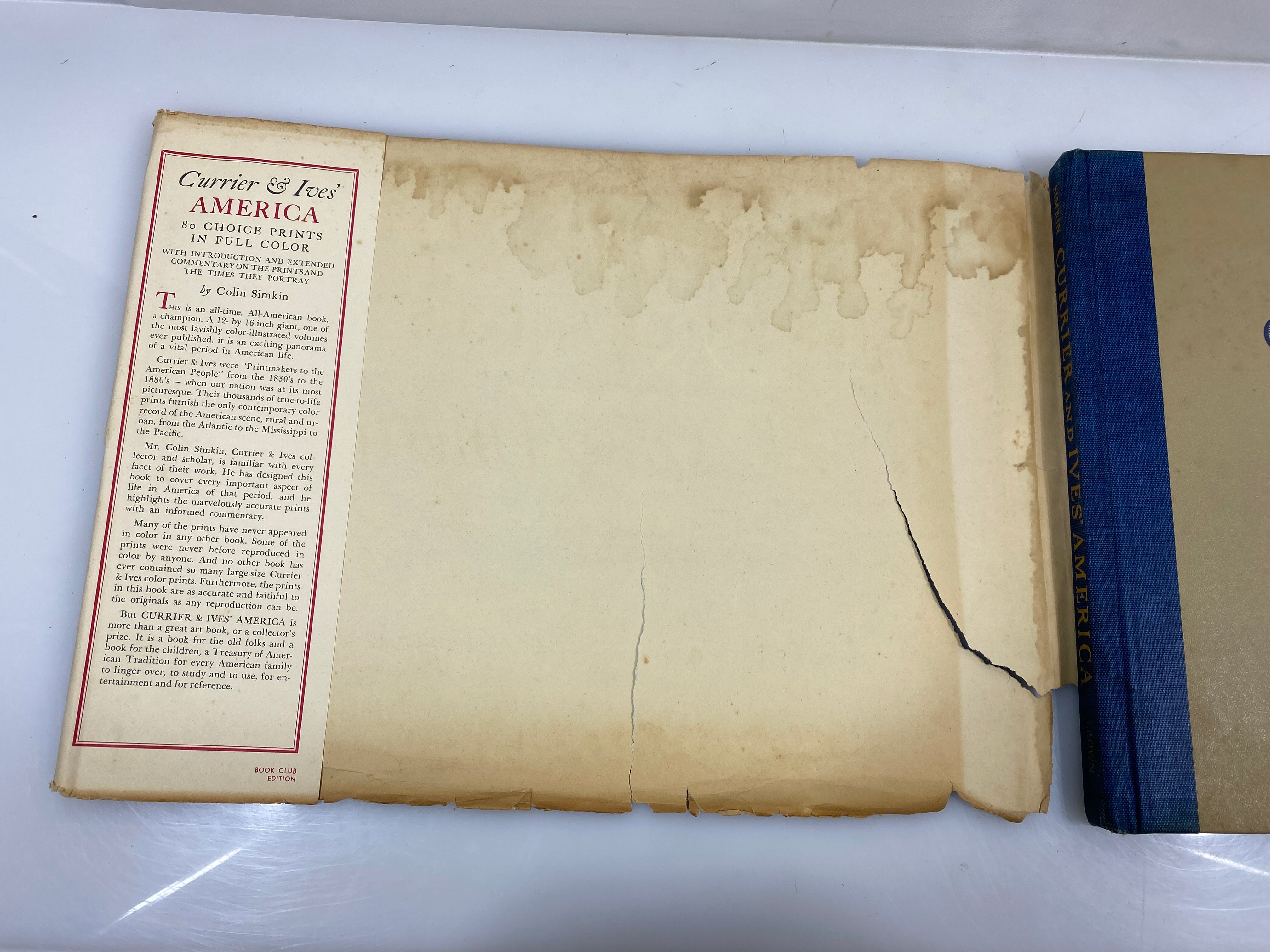 Currier and Ives' America Simkin Crown Publishers 1952 HCDJ