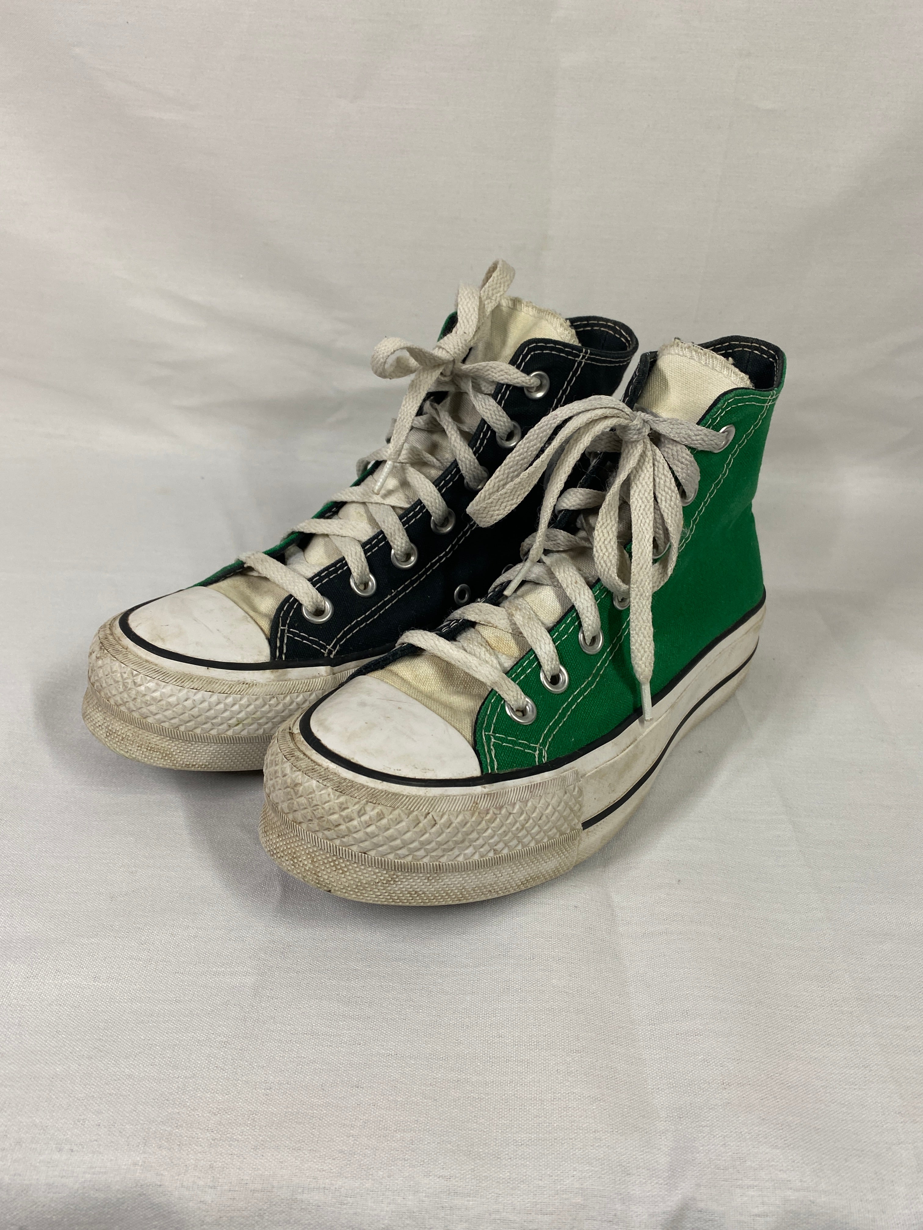 Custom Converse Chuck Taylor All Star Lift Platform Tri-Color Shoes Women's Size 6