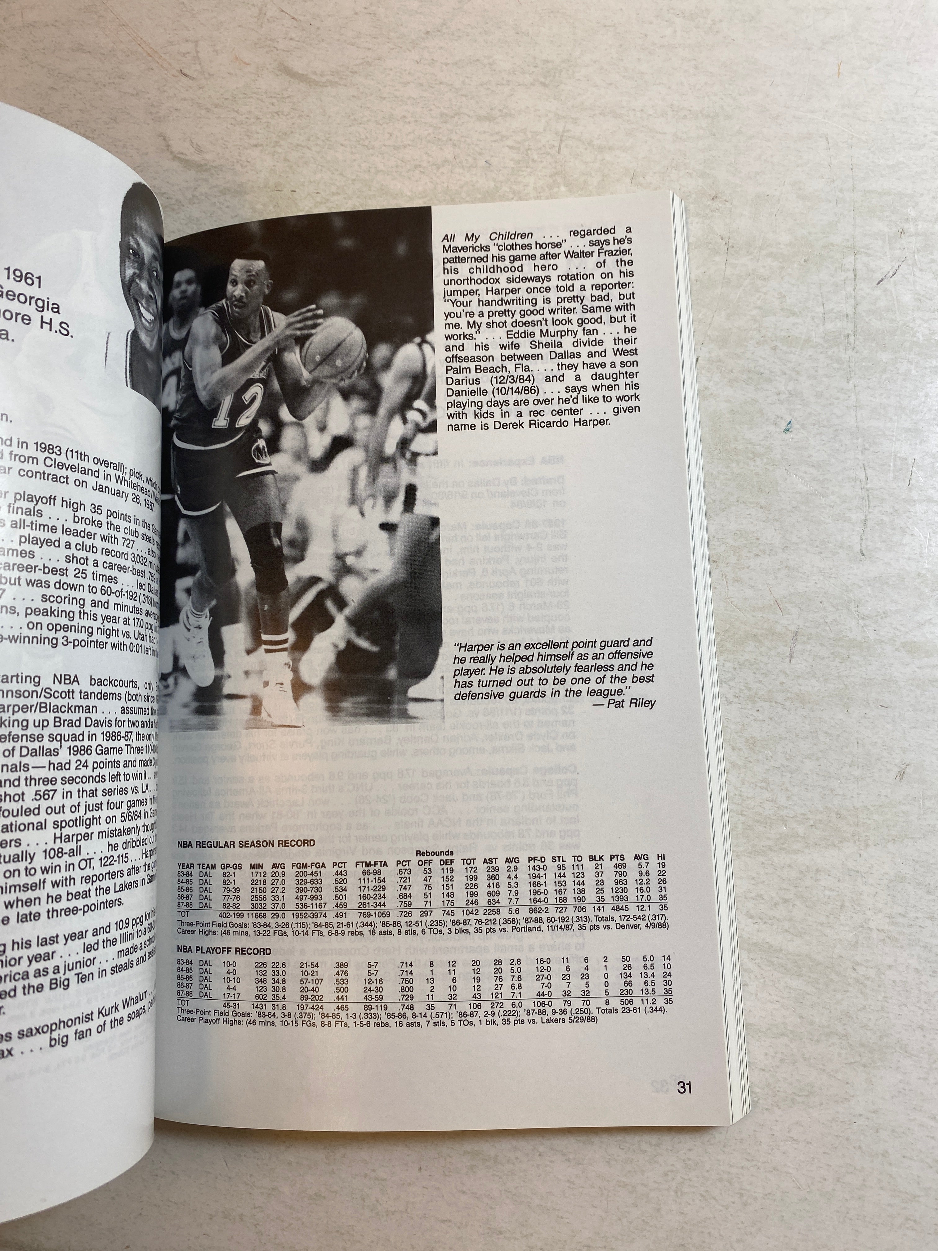 Dallas Mavericks NBA Media Guide 1988-1989