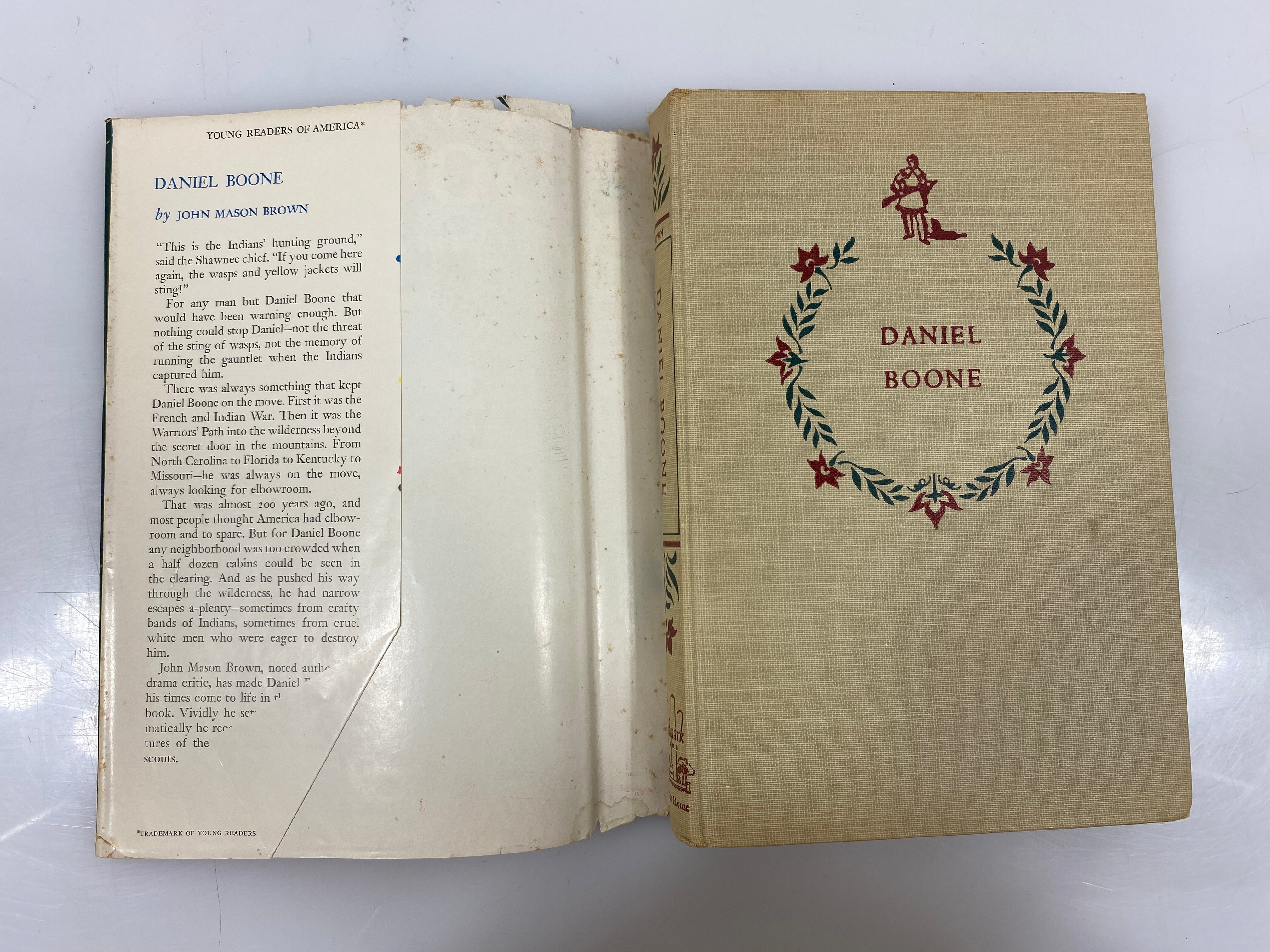 Daniel Boone by Brown Random House 1952 HCDJ