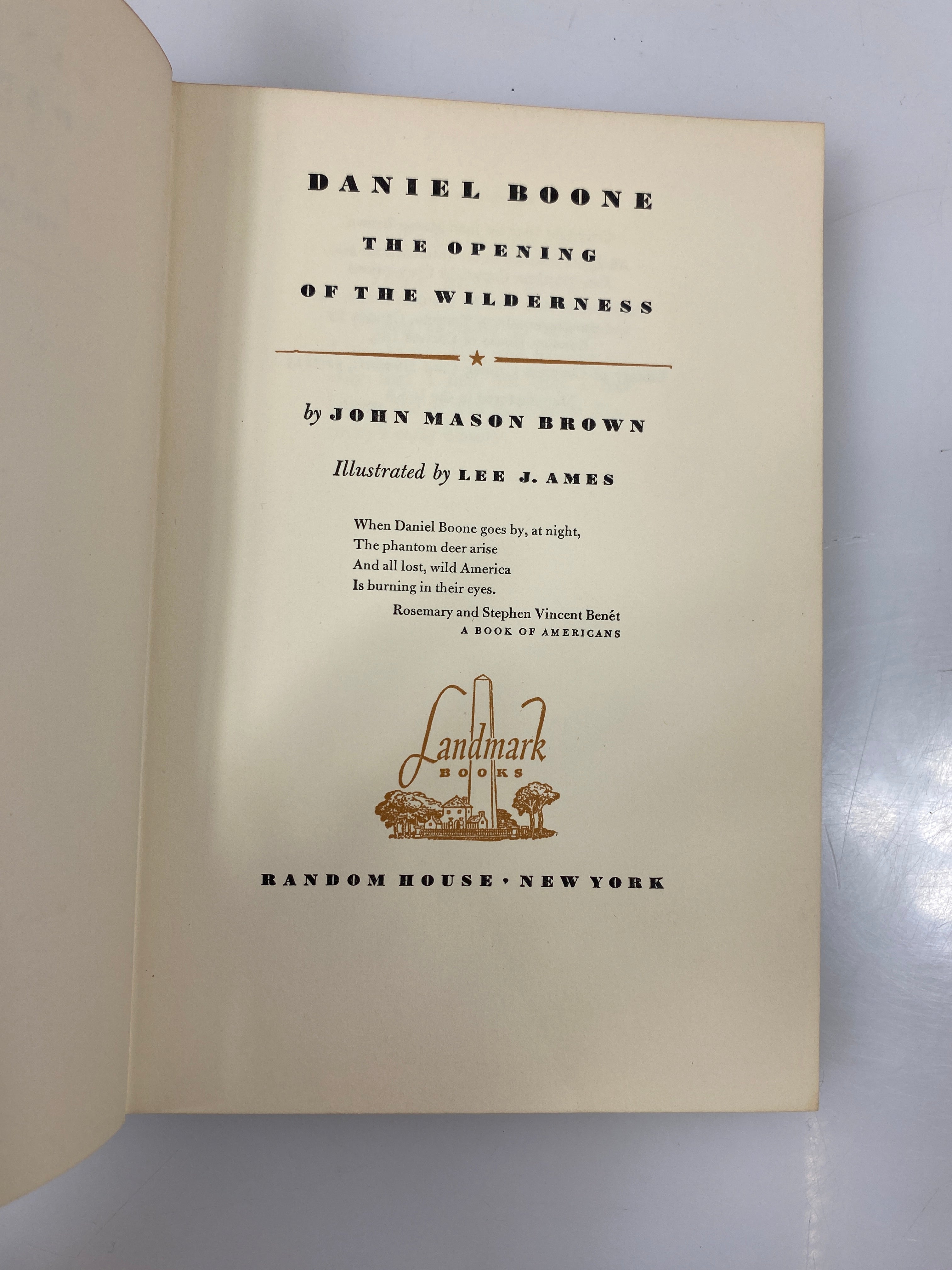 Daniel Boone by Brown Random House 1952 HCDJ