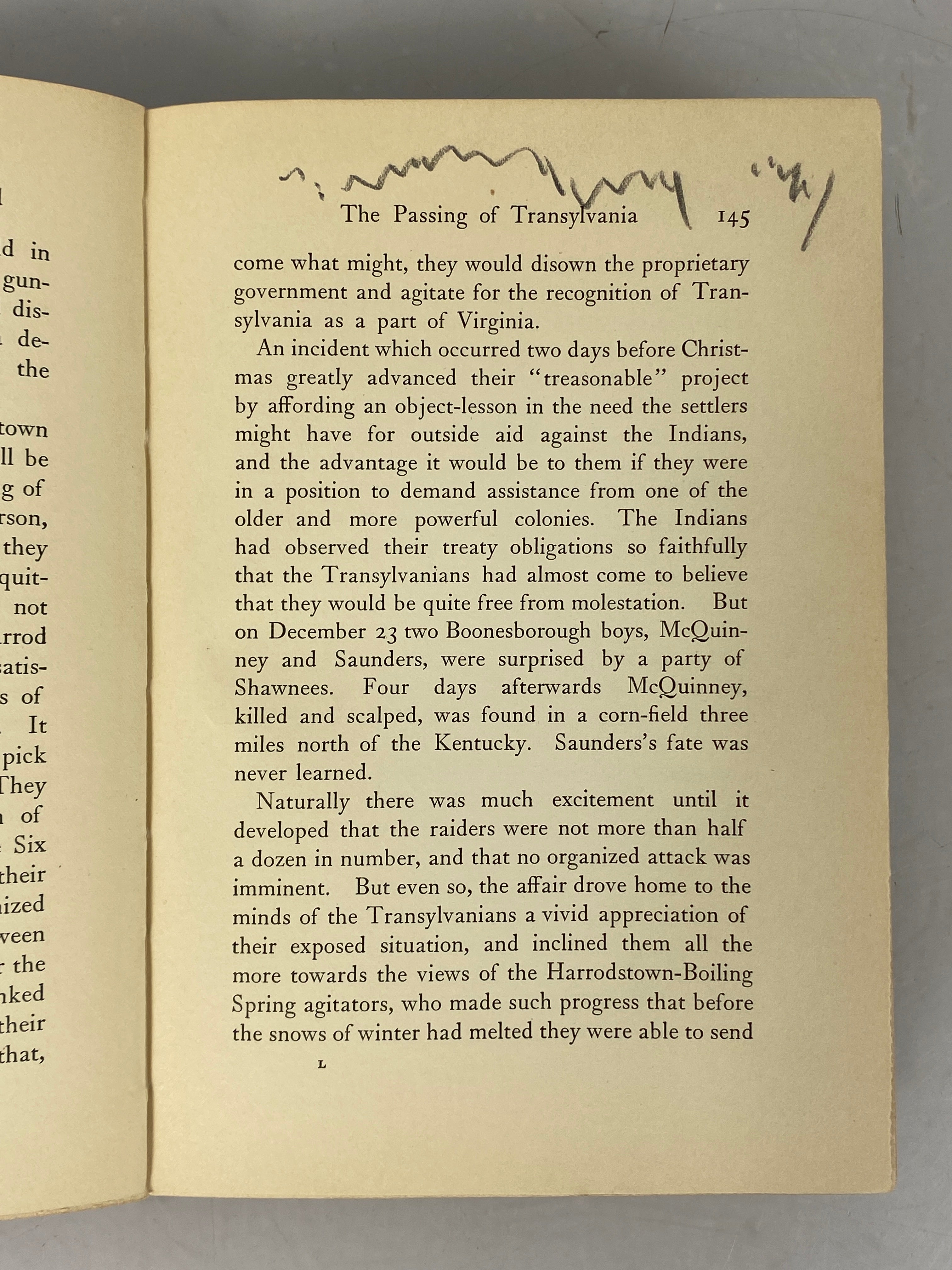 Daniel Boone & The Wilderness Road by H. Addington Bruce 1910 1st Edition HC